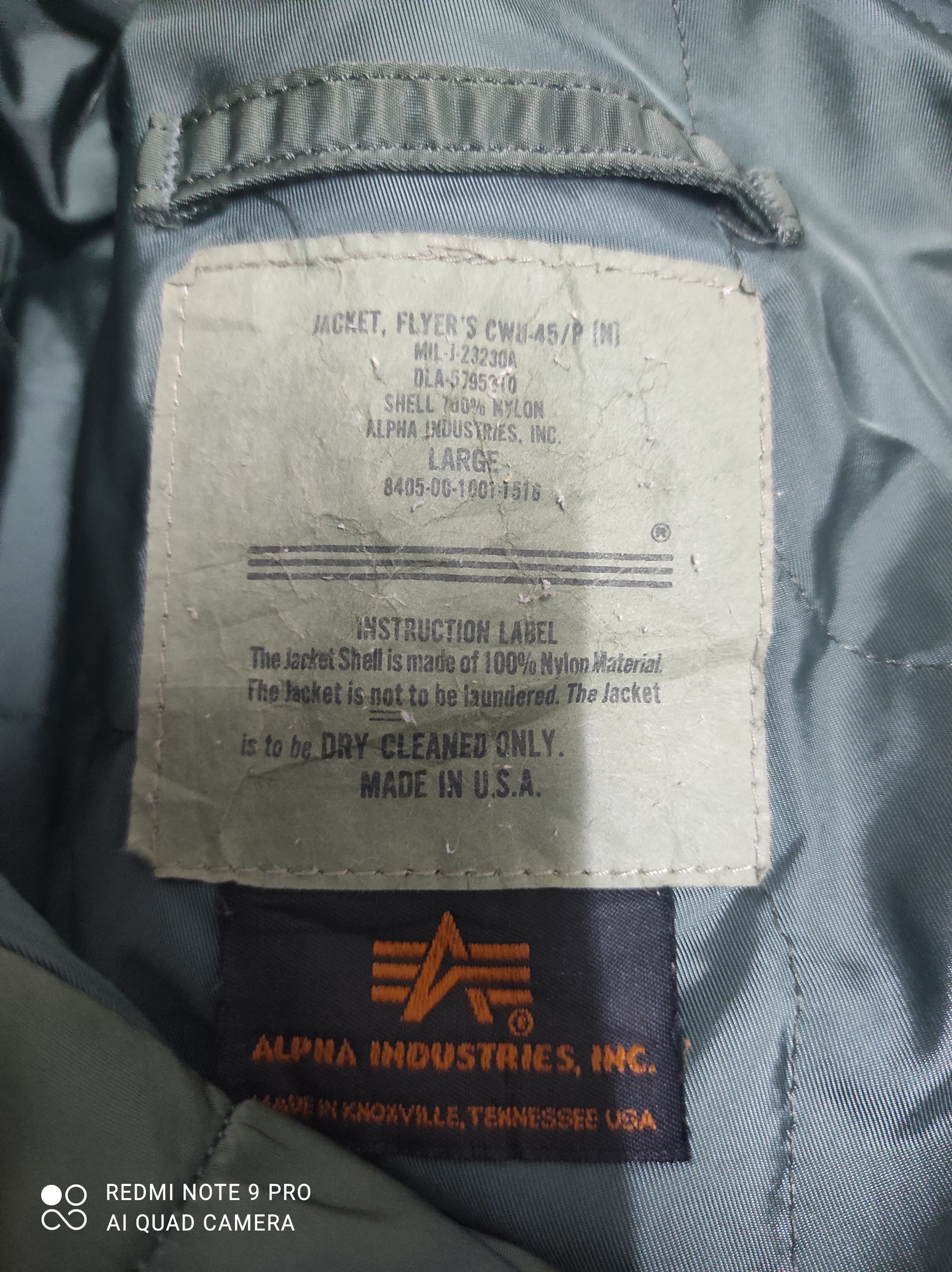Alpha Industries Vintage Alpha Industries Flight Jacket Size US L / EU 52-54 / 3 - 7 Thumbnail