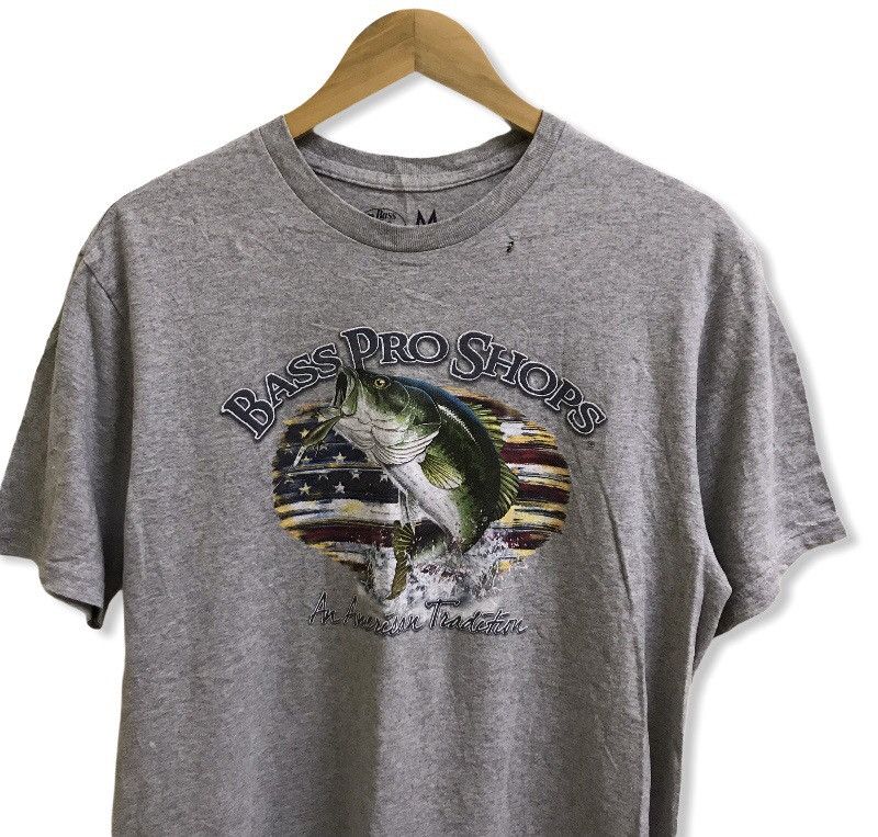 Japanese Brand Bass pro shops distressed tshirt Size US M / EU 48-50 / 2 - 2 Thumbnail