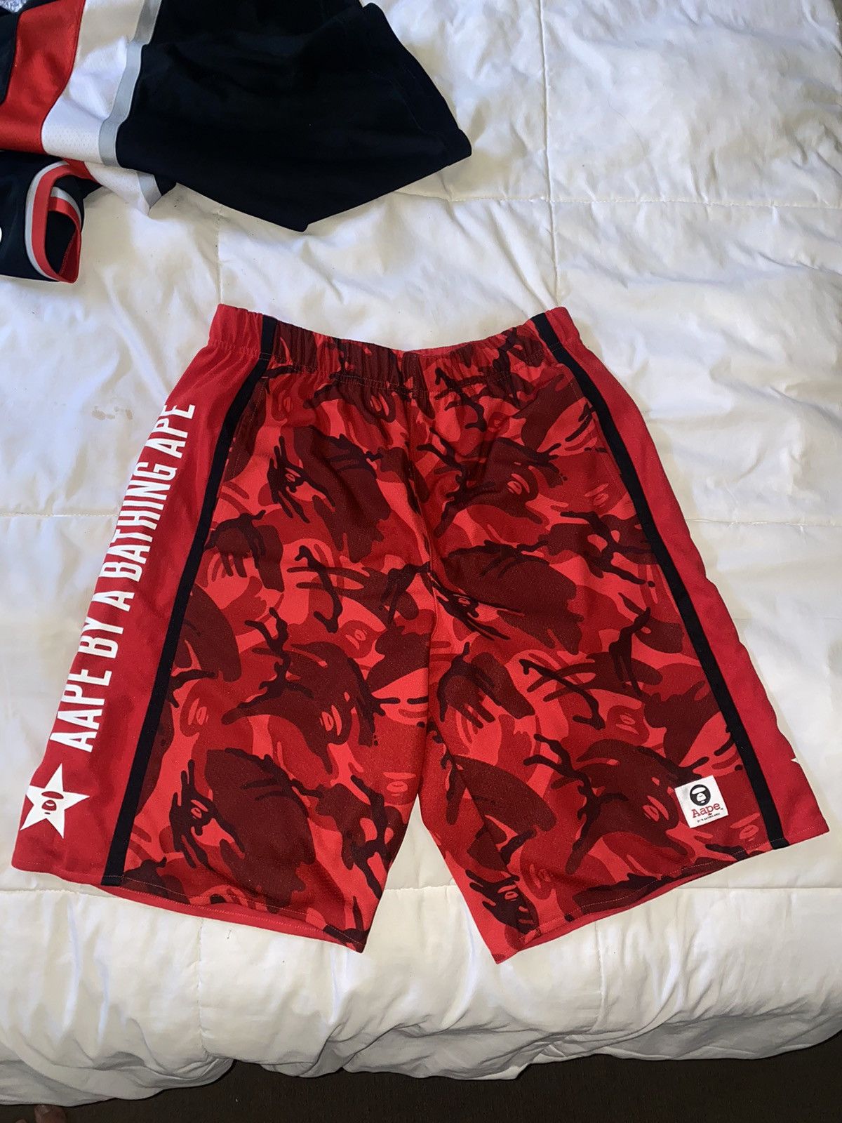AAPE/ BAPE Red Camo Shorts