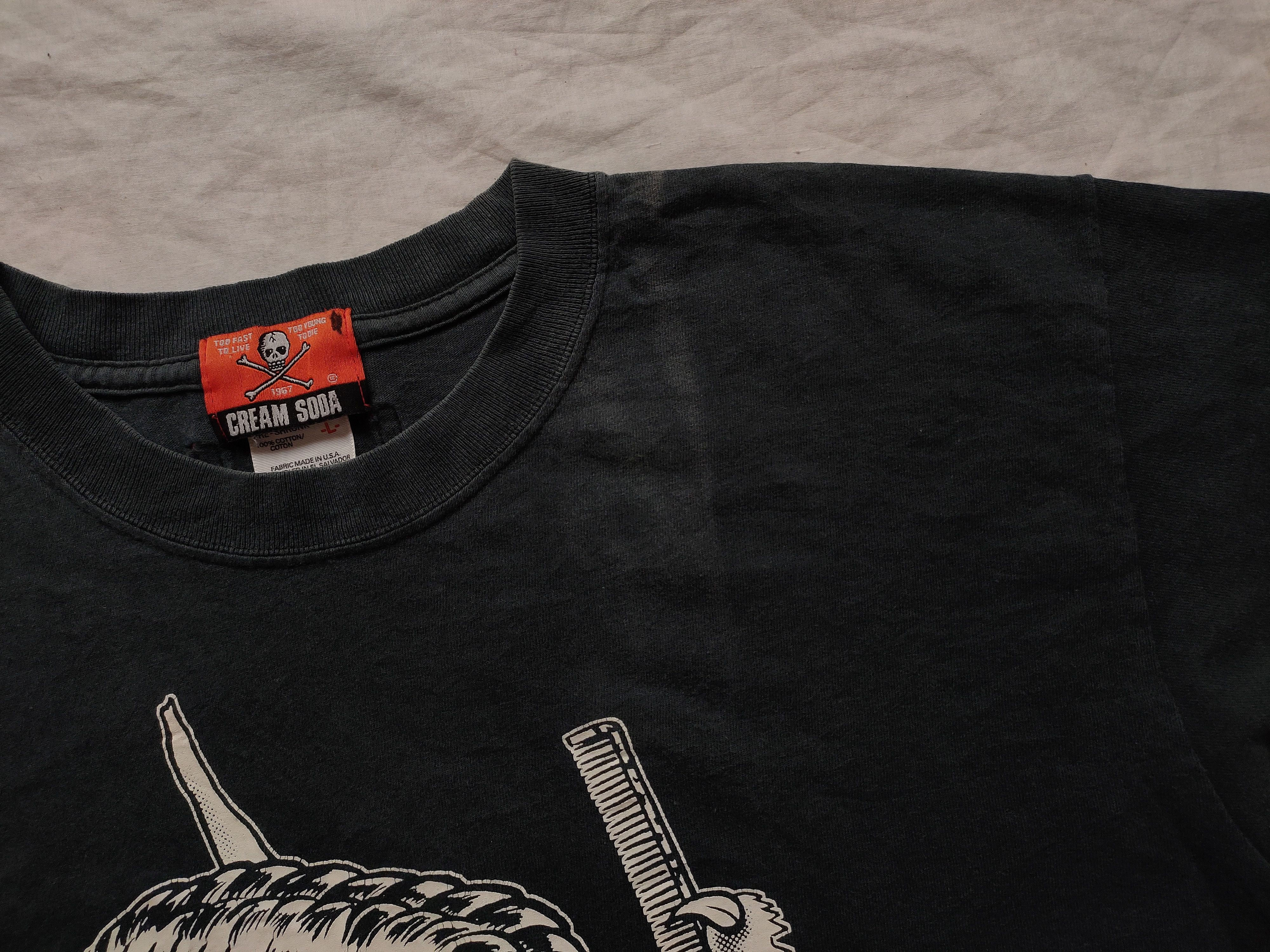 Japanese Brand VINTAGE CREAM SODA DRAGON BLACK CATS TSHIRT Size US L / EU 52-54 / 3 - 7 Thumbnail