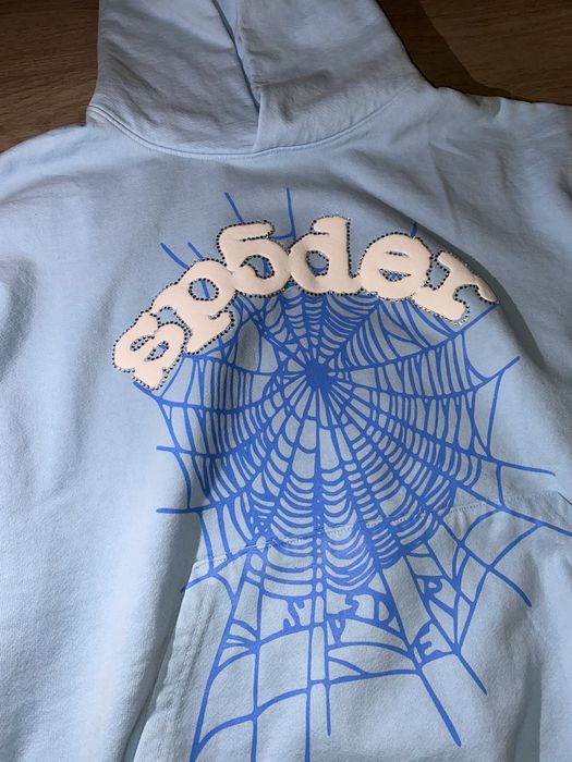 Young Thug Sky Blue Spider Worldwide Hoodie With Gems | Grailed