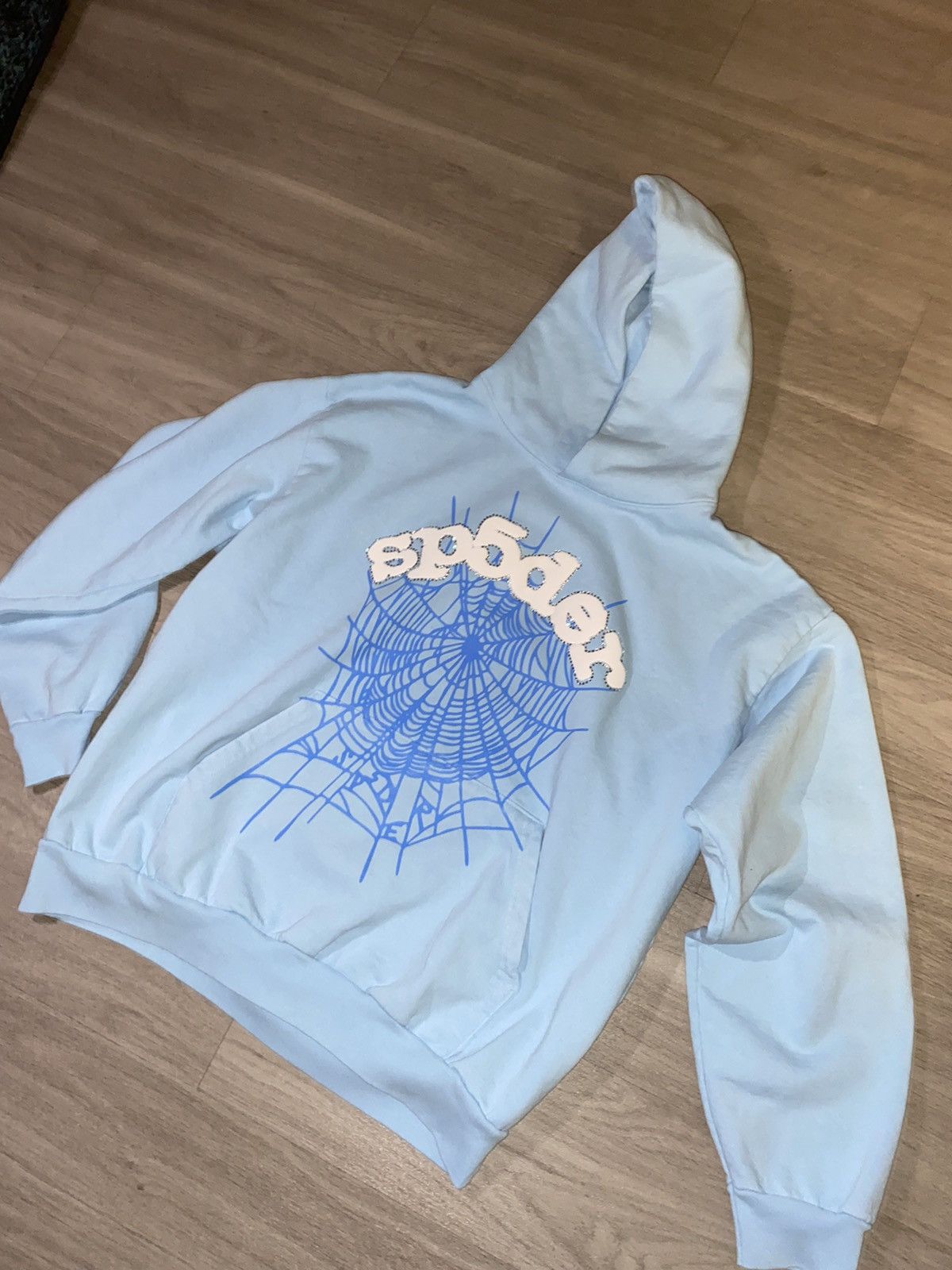 Young Thug Sky Blue Spider Worldwide Hoodie With Gems | Grailed