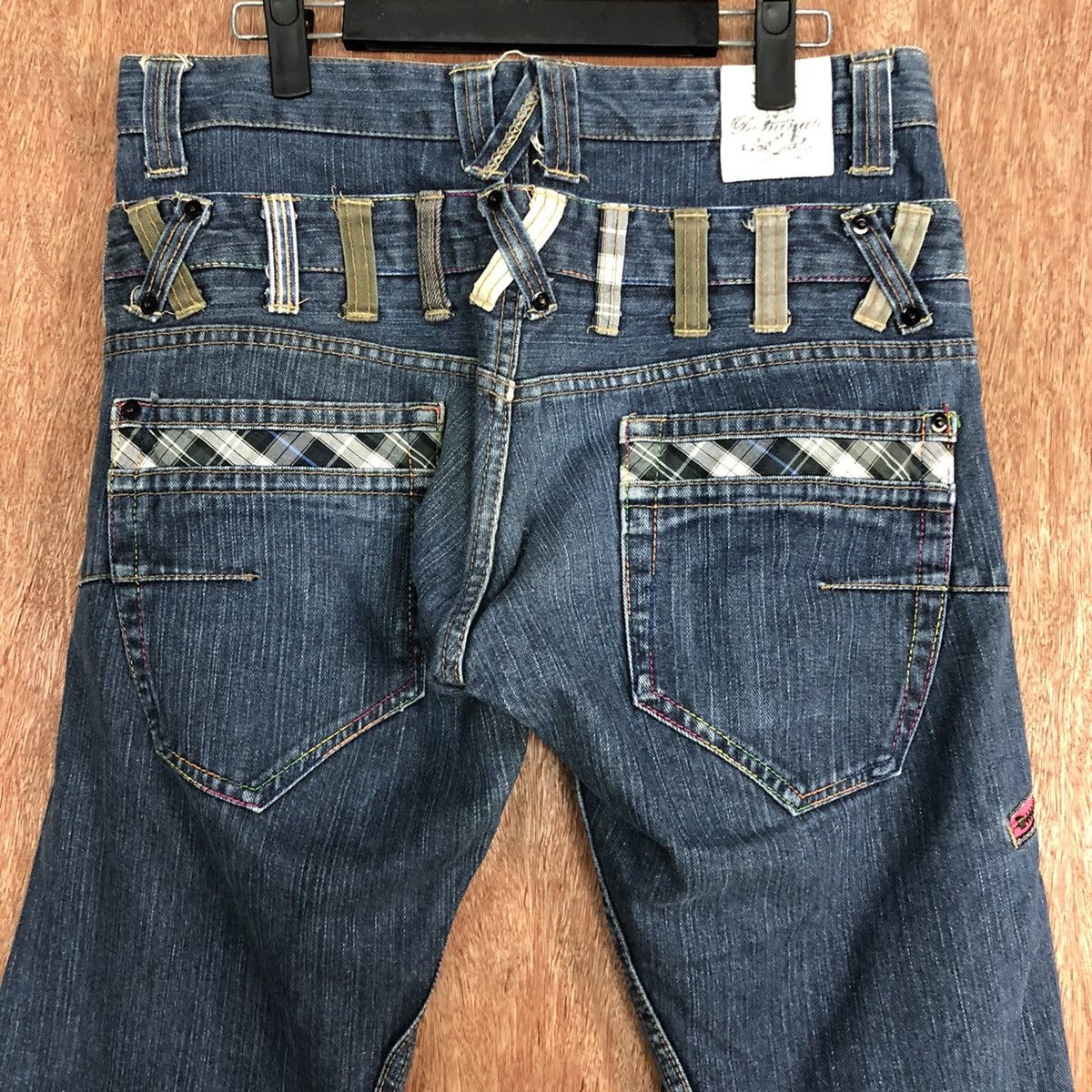 Japanese Brand DL Double waist Dominate Handcrafted Blue Denim Pants #c623 Size US 30 / EU 46 - 11 Thumbnail