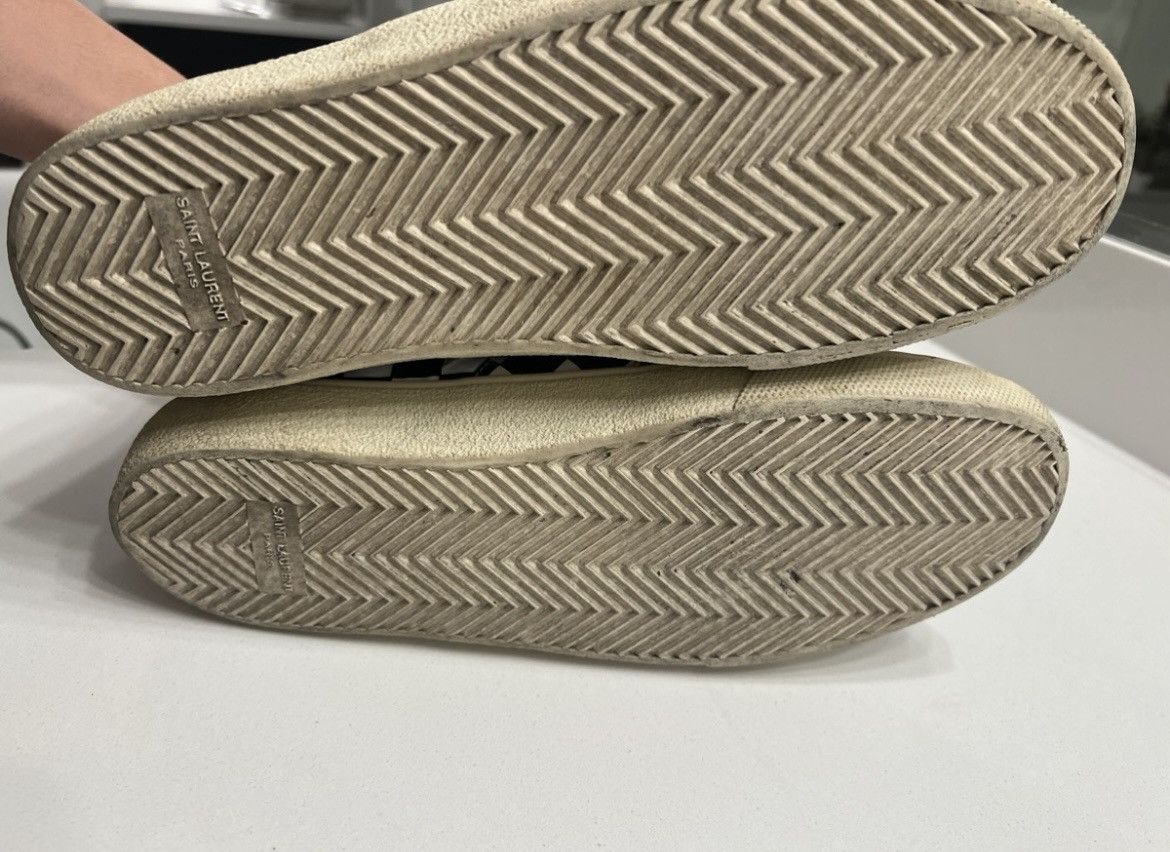 Saint Laurent Paris Checkered SL37 Surf Sound High Top Leather Sneakers Size US 9.5 / EU 42-43 - 7 Thumbnail