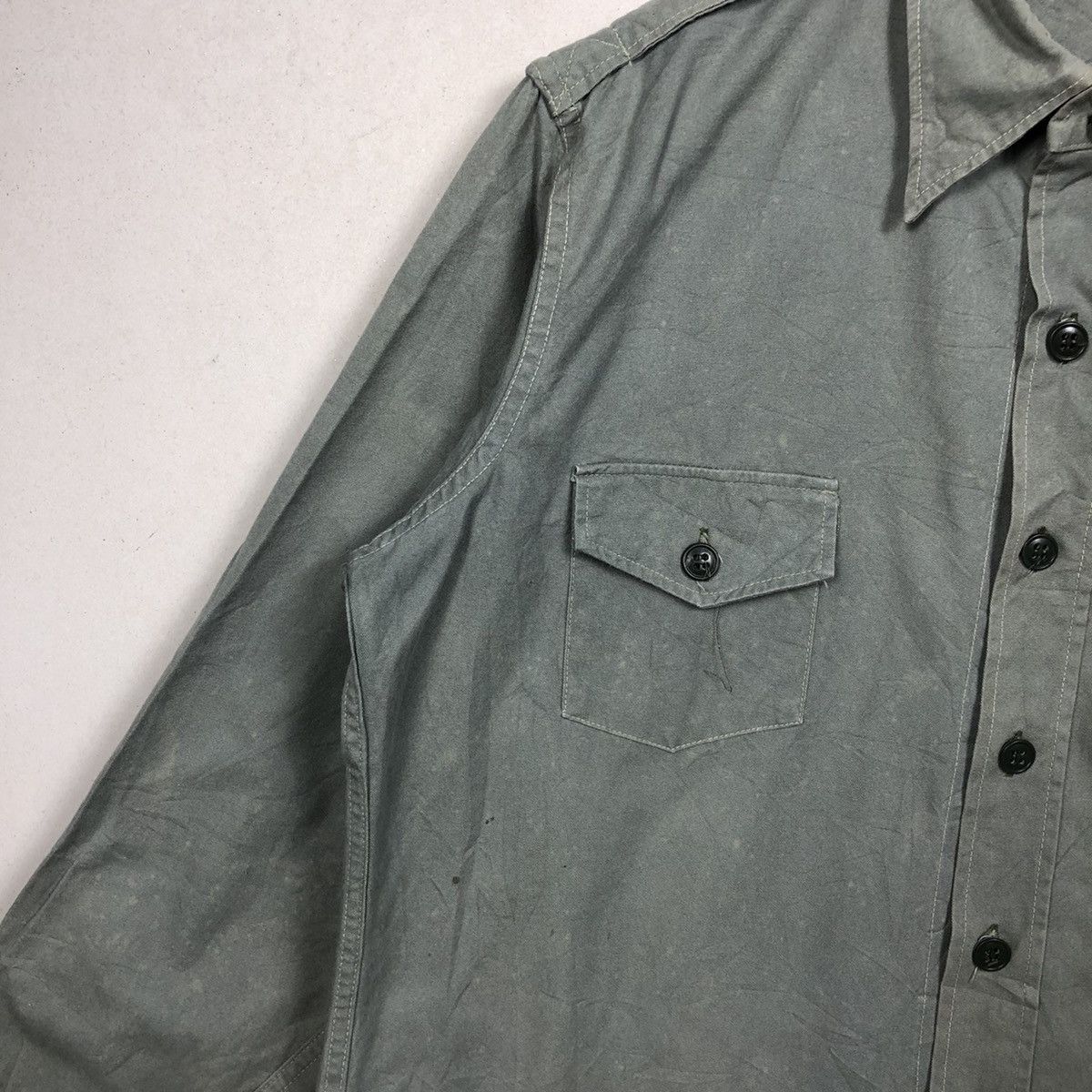 Vintage Vintage 50s -60s US Army OG-107 Shirt Size US M / EU 48-50 / 2 - 6 Thumbnail
