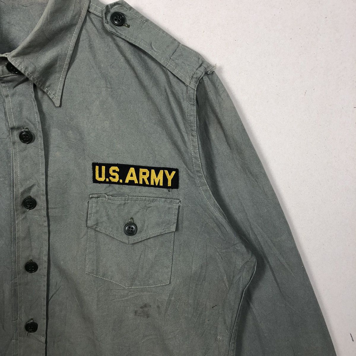 Vintage Vintage 50s -60s US Army OG-107 Shirt Size US M / EU 48-50 / 2 - 9 Thumbnail