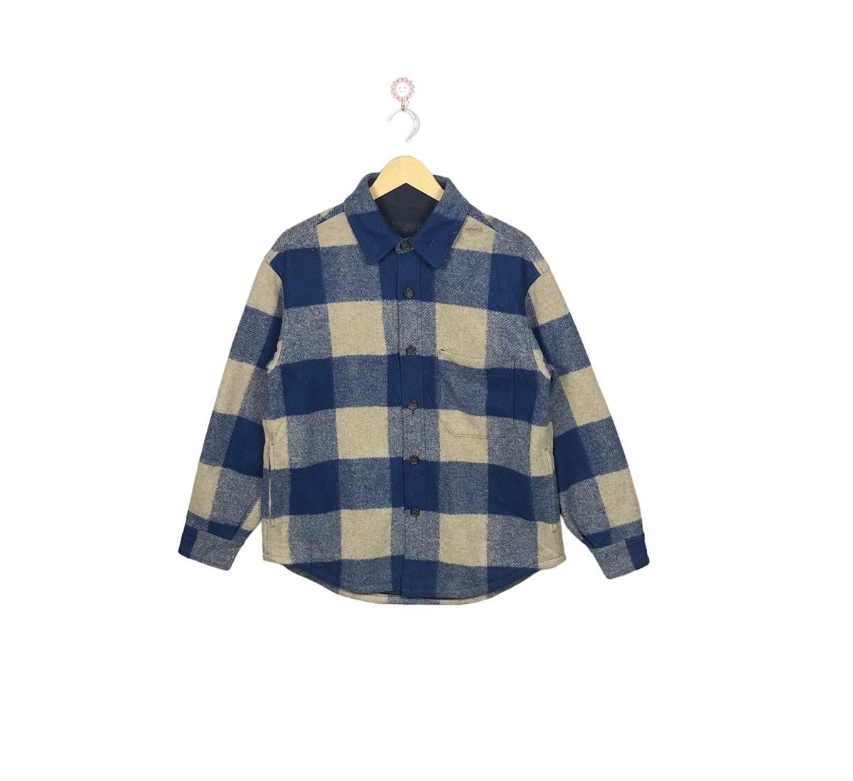 Uniqlo Luxury Vintage Uniqlo Wool Plaid Shirts Button Up Size US M / EU 48-50 / 2 - 1 Thumbnail