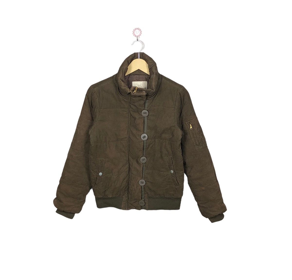Designer × Olive Vintage OLIVE des OLIVE Bomber Puffer Jacket Size US S / EU 44-46 / 1 - 1 Thumbnail