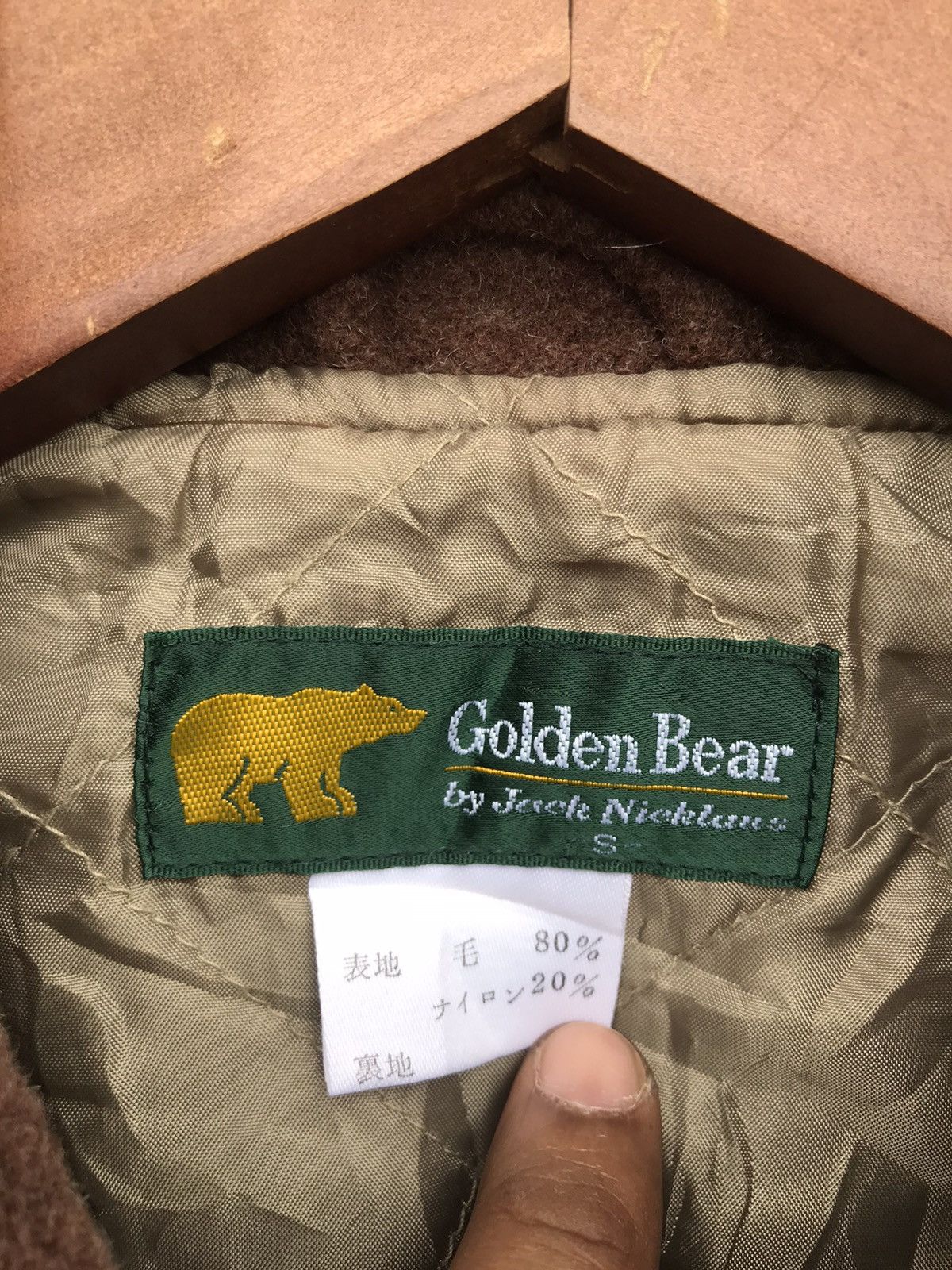 Golden Bear × Japanese Brand Vintage Golden Bear Wool Brown Jacket - Tag Size S, Fits M Size US S / EU 44-46 / 1 - 4 Thumbnail