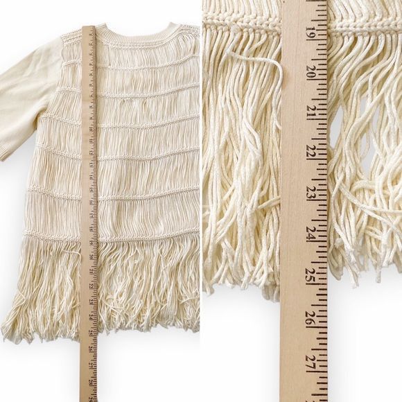 Jonathan Simkhai NWT Jonathan Simkhai Delphine Macrame Knit Sweater, Ivory, Size S / US 4 / IT 40 - 13 Thumbnail
