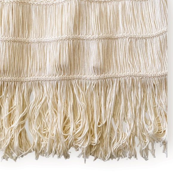 Jonathan Simkhai NWT Jonathan Simkhai Delphine Macrame Knit Sweater, Ivory, Size S / US 4 / IT 40 - 14 Thumbnail