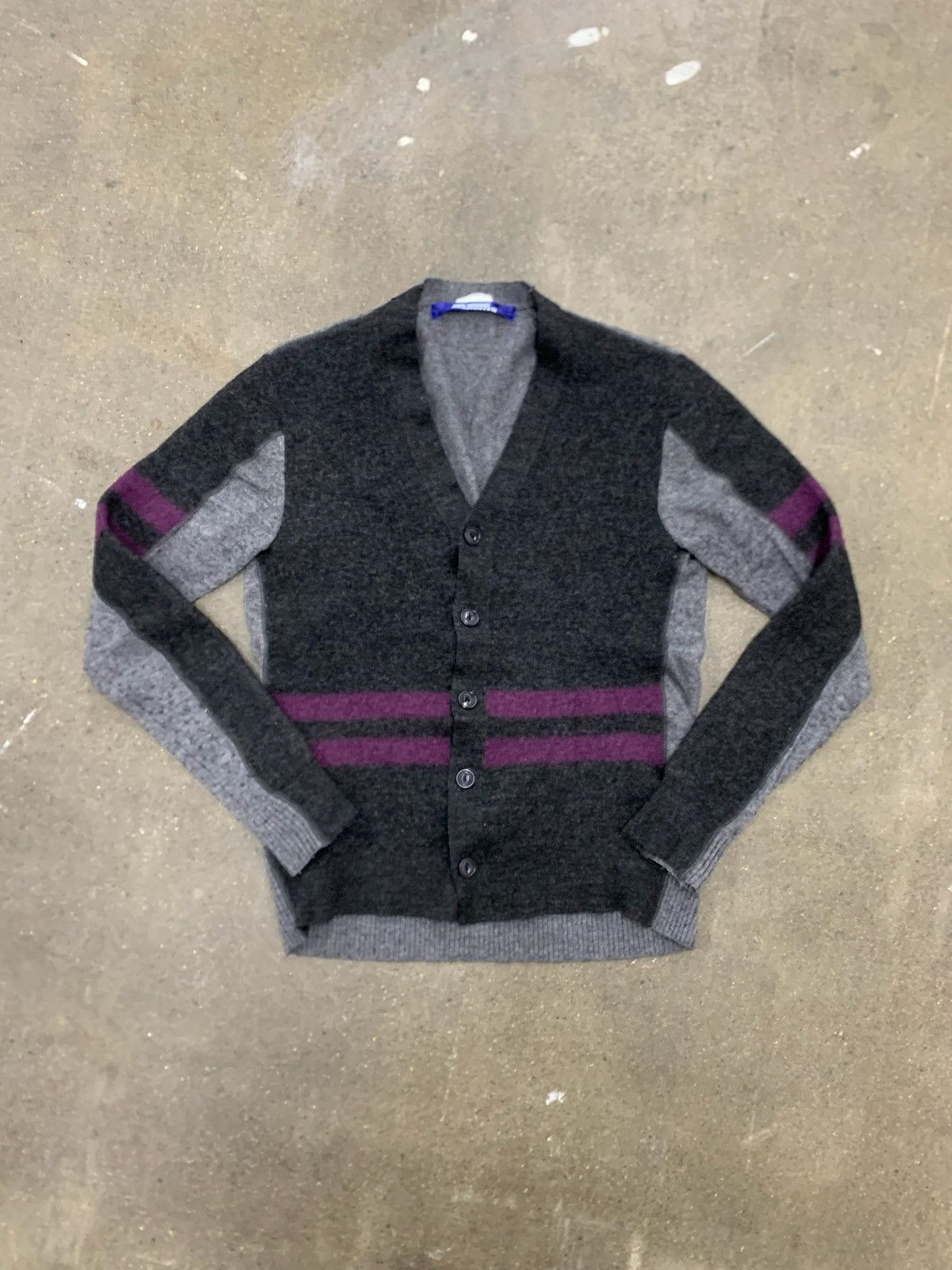 Comme des Garcons Junya Watanabe X CDG AW 2010 Color Blocked Wool Cardigan Size US M / EU 48-50 / 2 - 1 Thumbnail
