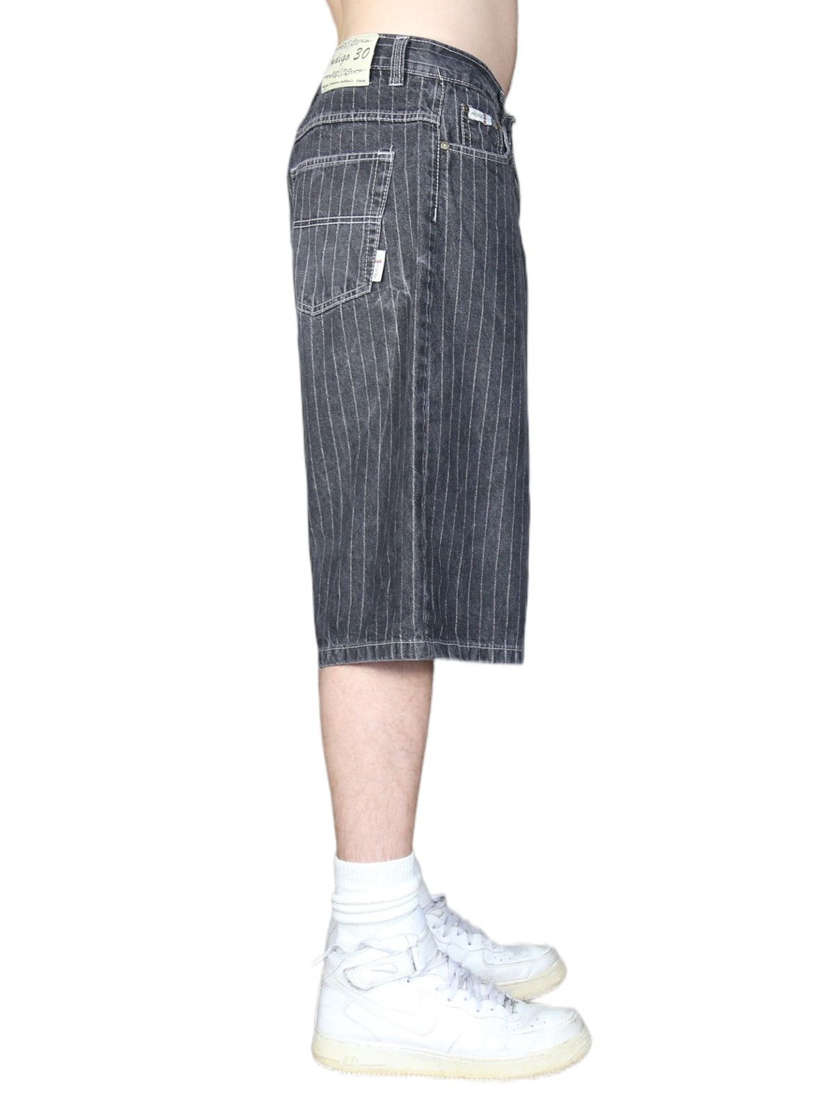 Jean Vintage Indigo 30 black denim striped shorts Size US 32 / EU 48 - 5 Thumbnail
