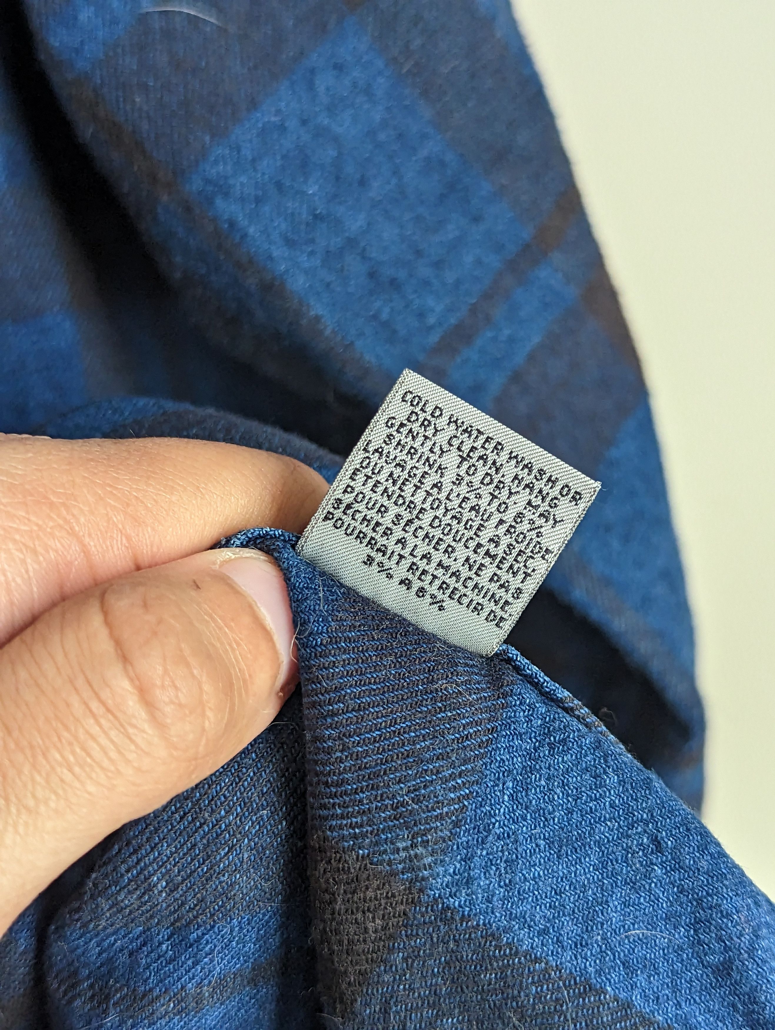 Naked & Famous Real indigo plaid shirt Size US S / EU 44-46 / 1 - 6 Thumbnail