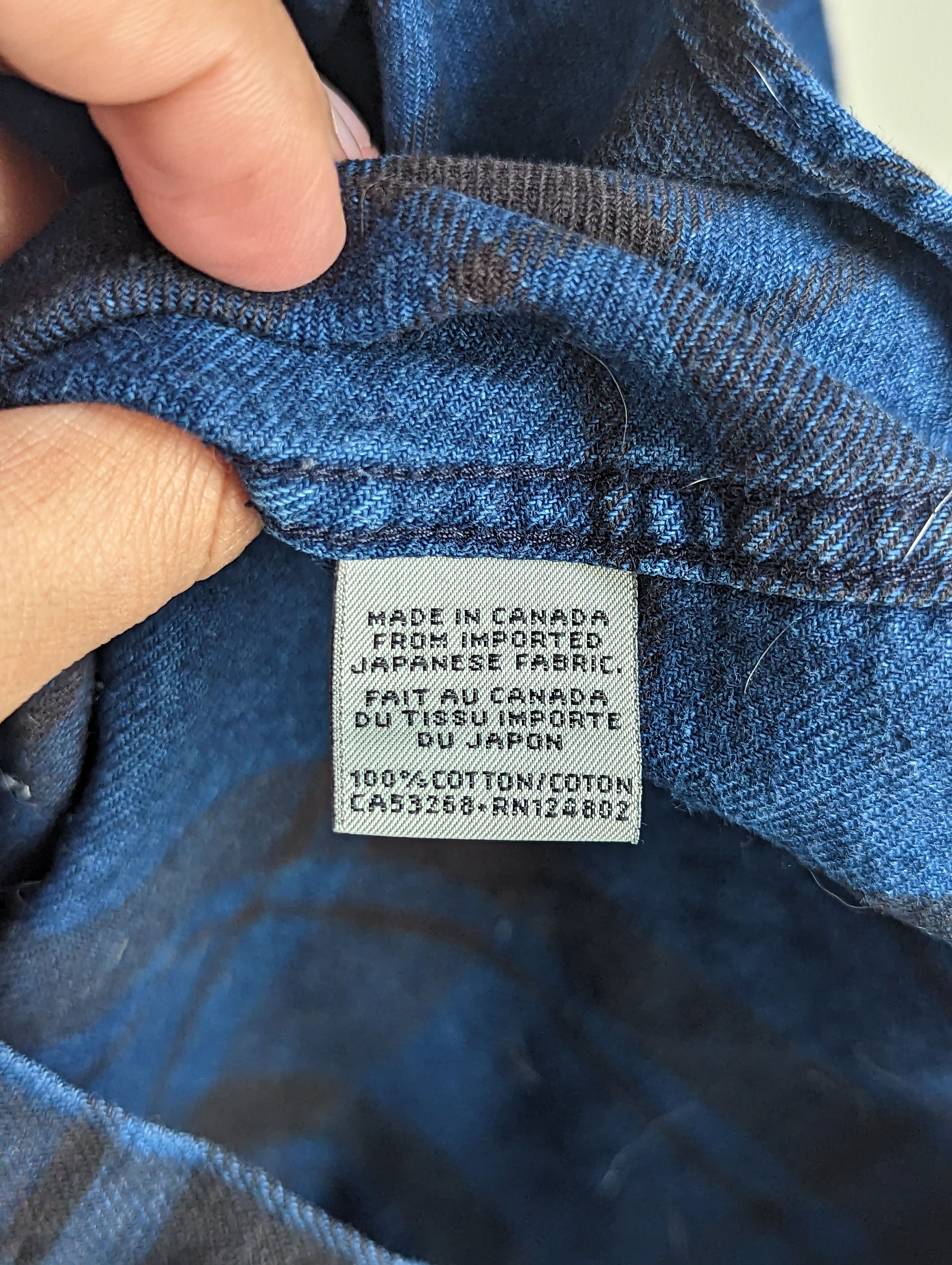 Naked & Famous Real indigo plaid shirt Size US S / EU 44-46 / 1 - 7 Thumbnail