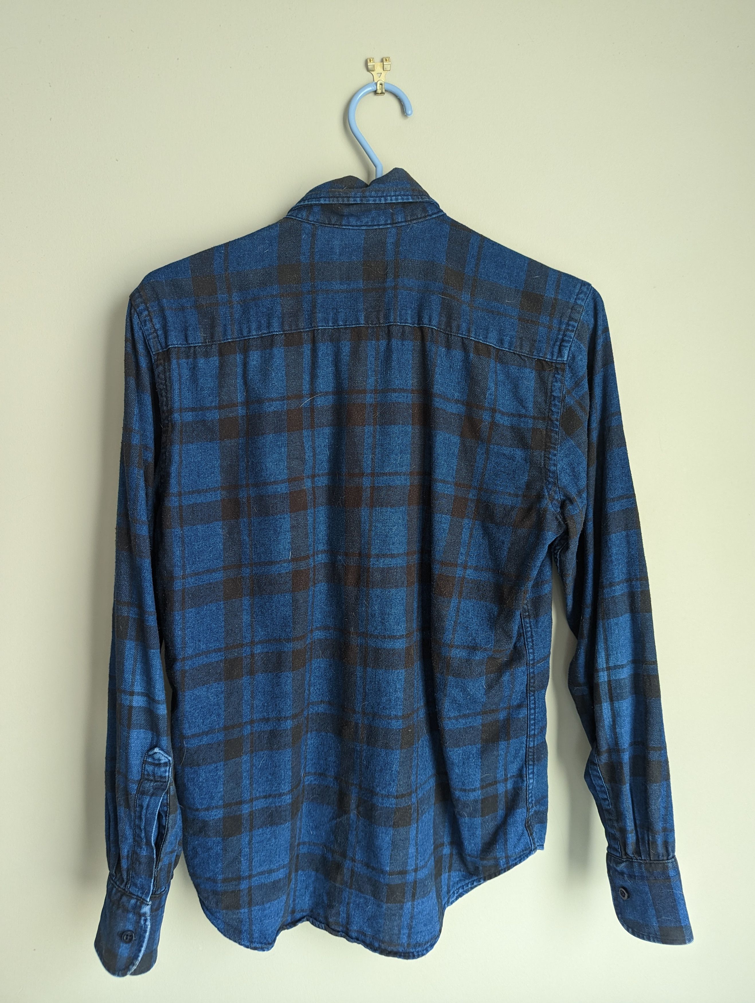 Naked & Famous Real indigo plaid shirt Size US S / EU 44-46 / 1 - 5 Thumbnail