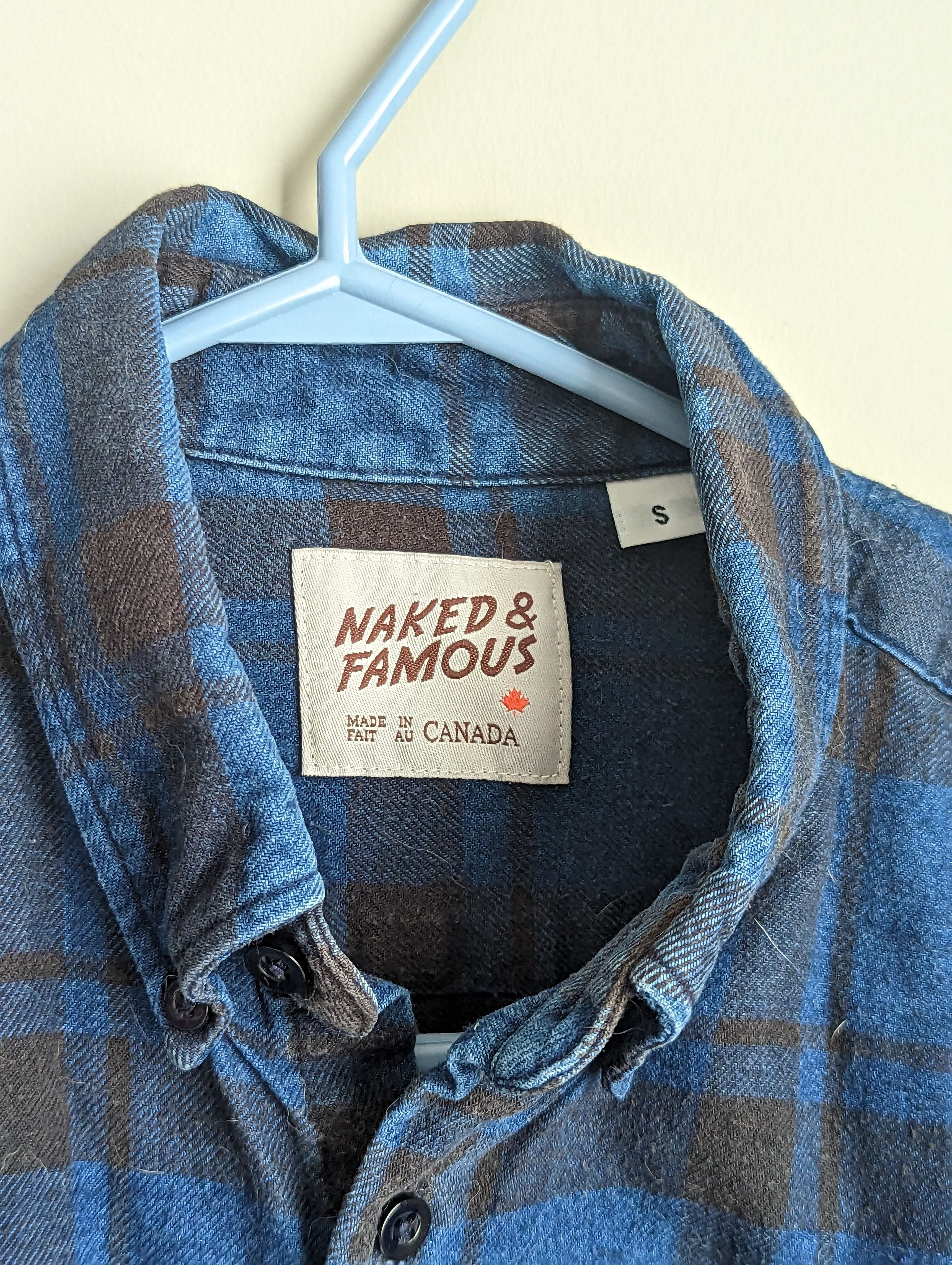 Naked & Famous Real indigo plaid shirt Size US S / EU 44-46 / 1 - 3 Thumbnail