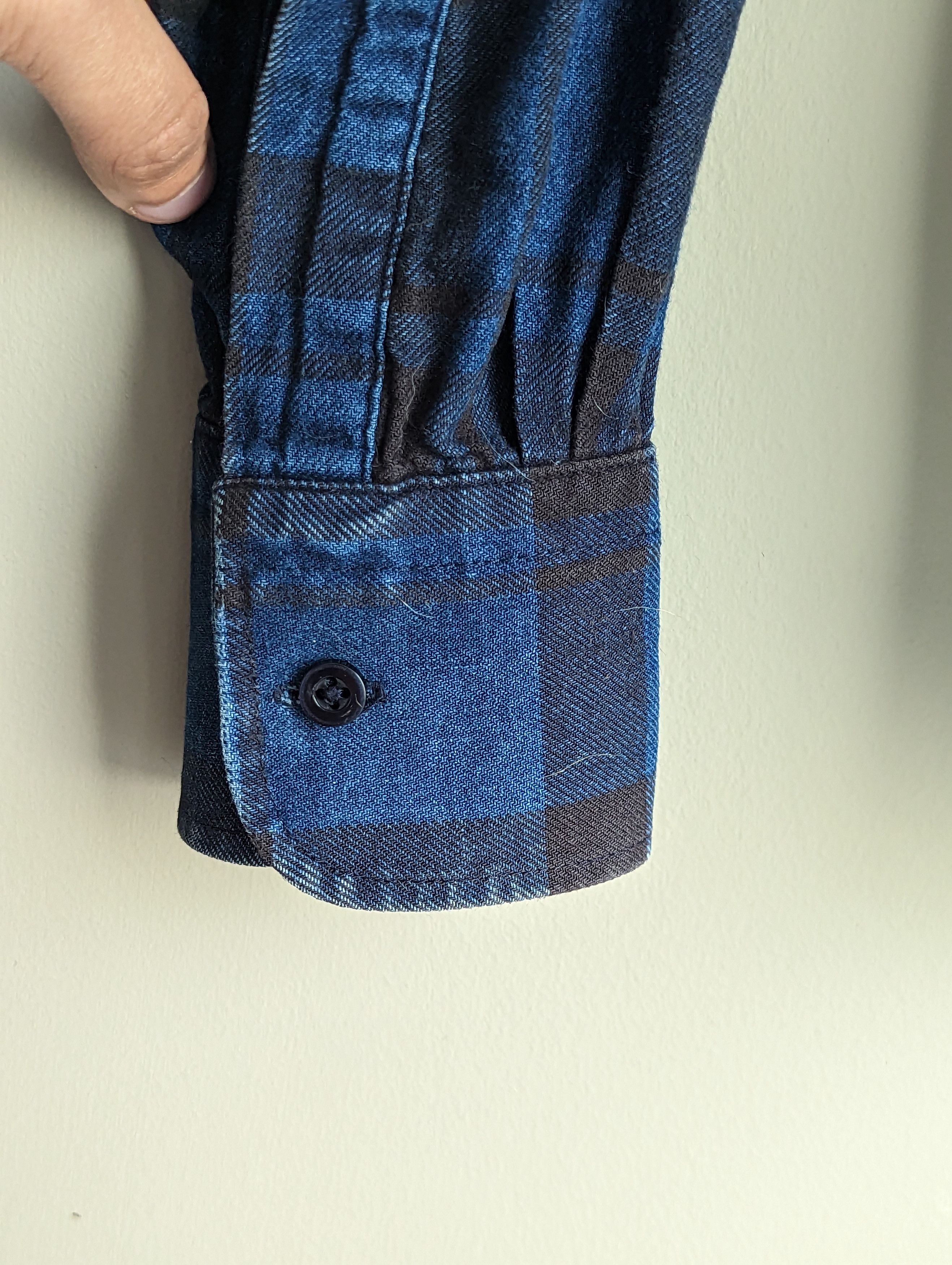 Naked & Famous Real indigo plaid shirt Size US S / EU 44-46 / 1 - 4 Thumbnail