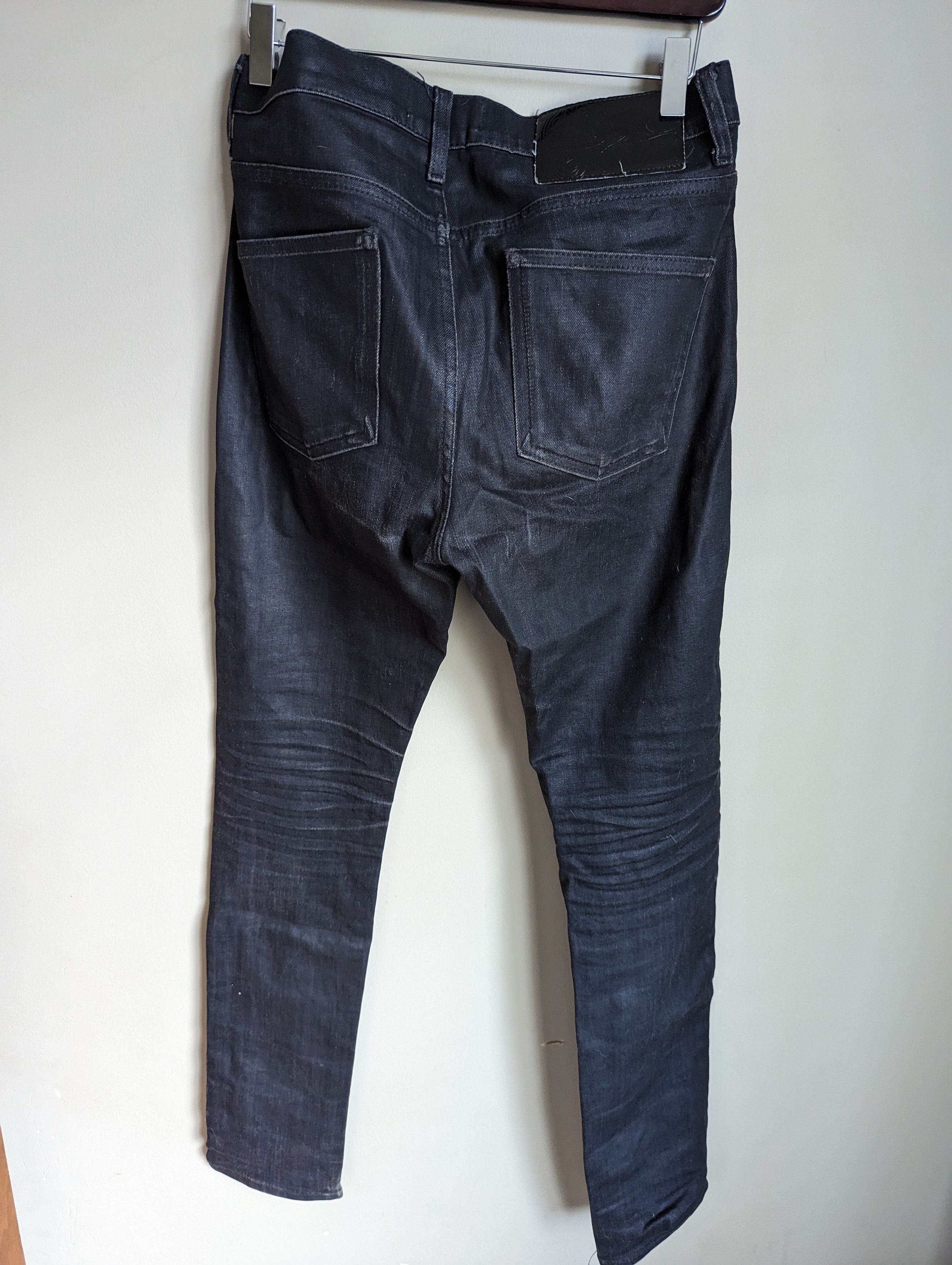Naked & Famous Stacked guy-black waxed denim Size US 29 - 7 Thumbnail