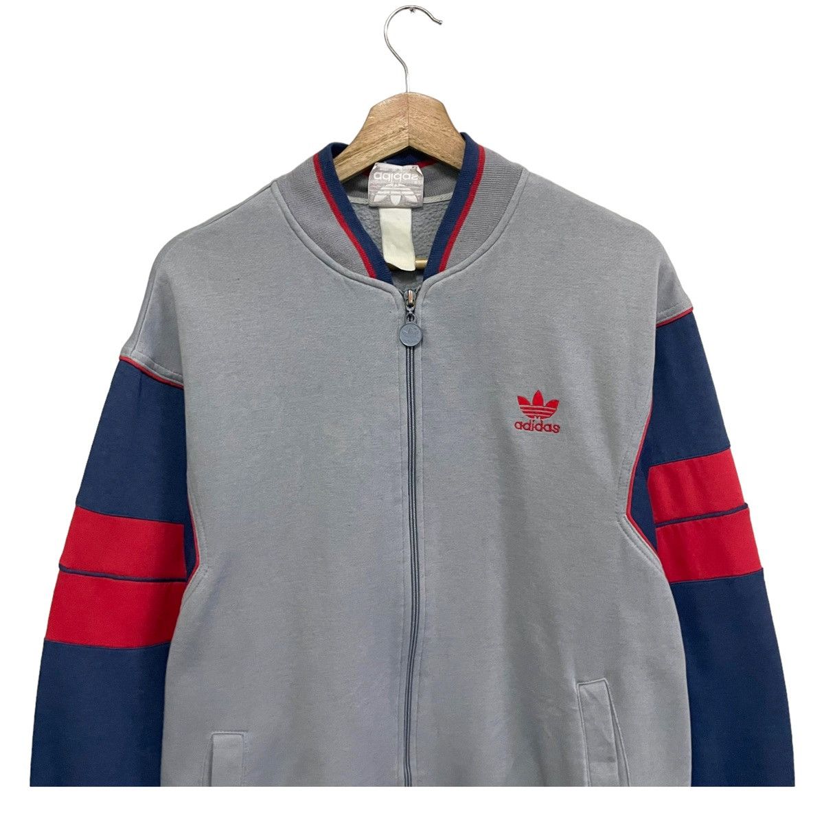 Adidas × Vintage 💥80s Adidas Trainer Fullzip Light Jacket Size US L / EU 52-54 / 3 - 3 Thumbnail
