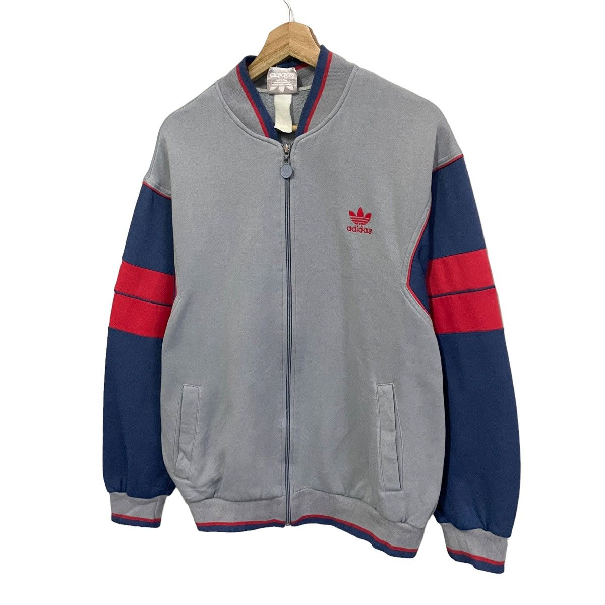 Adidas × Vintage 💥80s Adidas Trainer Fullzip Light Jacket Size US L / EU 52-54 / 3 - 2 Thumbnail