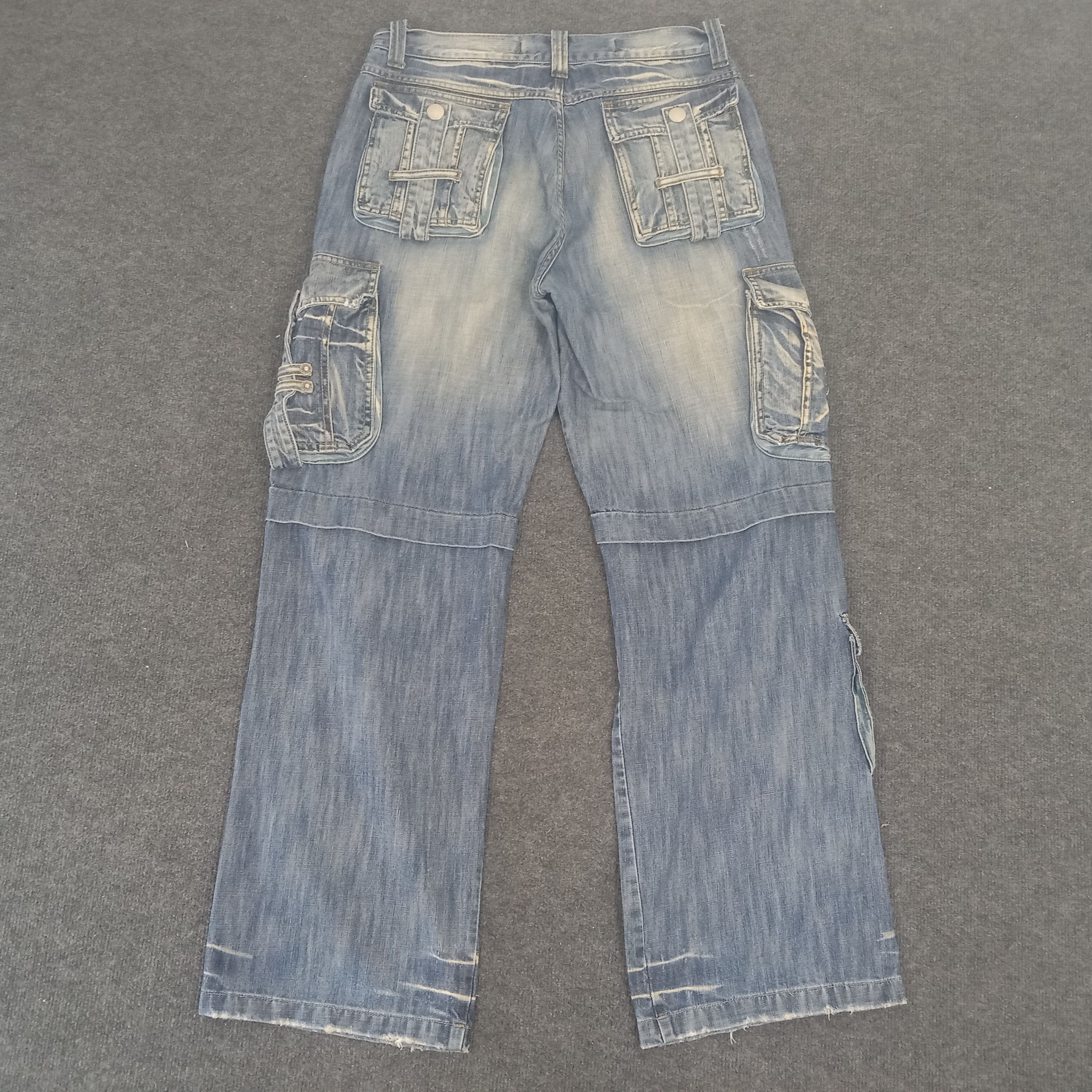 Designer × Japanese Brand BLUE LUIS MultiPocket Military Style Denim Jeans Size US 32 / EU 48 - 2 Thumbnail