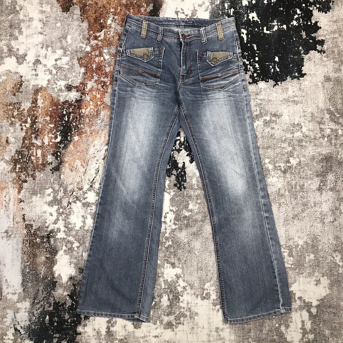 Japanese Brand × Vintage Japanese Bust Pant Flare Light Wash Jeans Size 28" / US 6 / IT 42 - 1 Thumbnail