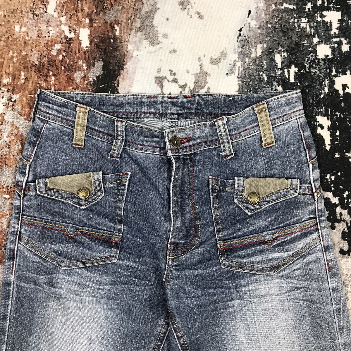 Japanese Brand × Vintage Japanese Bust Pant Flare Light Wash Jeans Size 28" / US 6 / IT 42 - 3 Thumbnail