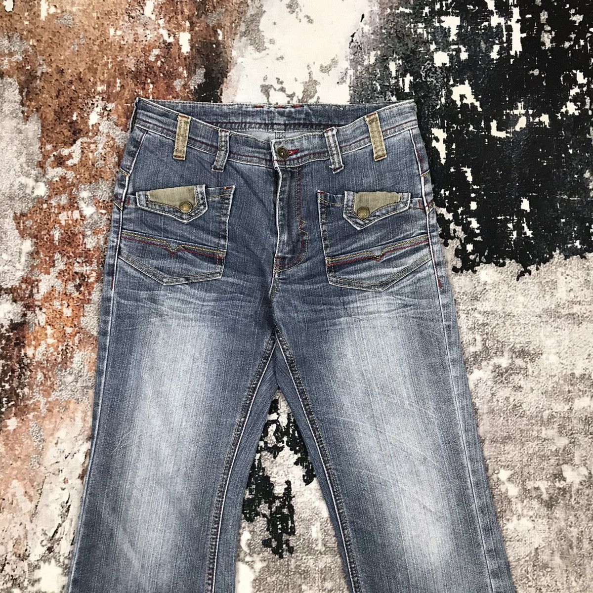 Japanese Brand × Vintage Japanese Bust Pant Flare Light Wash Jeans Size 28" / US 6 / IT 42 - 2 Thumbnail