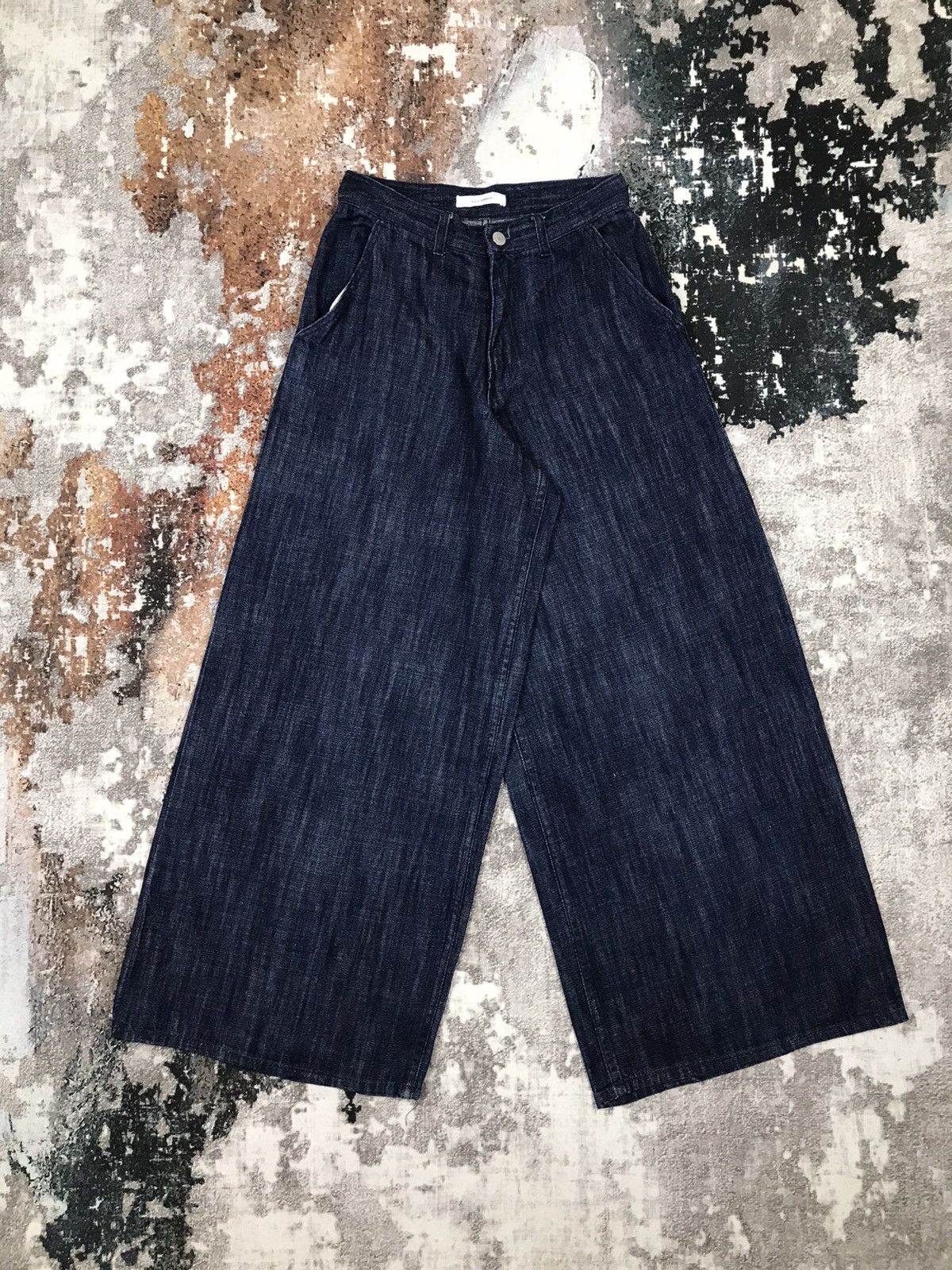 Designer × Japanese Brand Japanese Brand Back Number Baggy Soft Denim Jeans Size 26" / US 2 / IT 38 - 1 Thumbnail