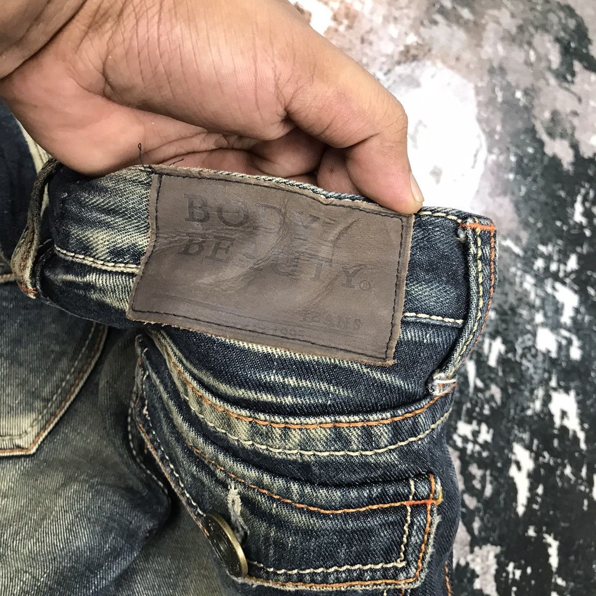 Japanese Brand × Vintage Vintage Japanese Body Beauty Flare Dirty Distressed Jeans Size 29" - 11 Thumbnail