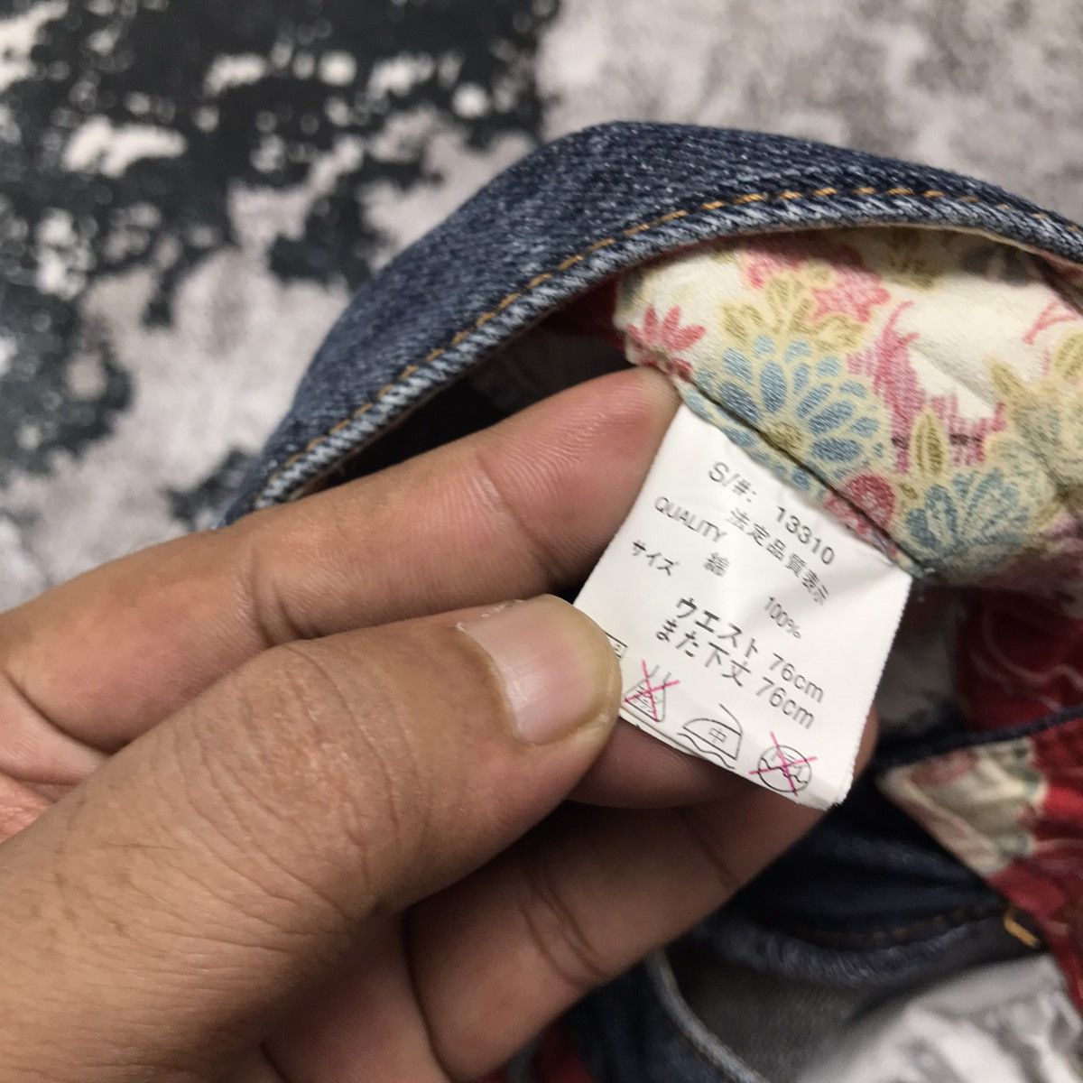 Designer × Japanese Brand × Vintage Japanese Nylaus Flowel Design Jeans Size 29" - 10 Thumbnail