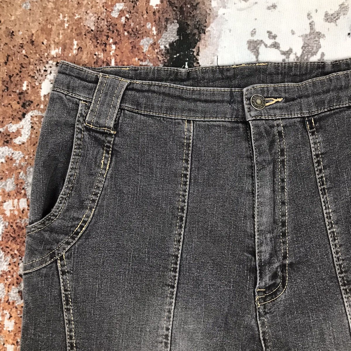 Japanese Brand × Vintage Vintage Japanese Flare Patchwork Style Jeans Size 32" / US 10 / IT 46 - 4 Thumbnail