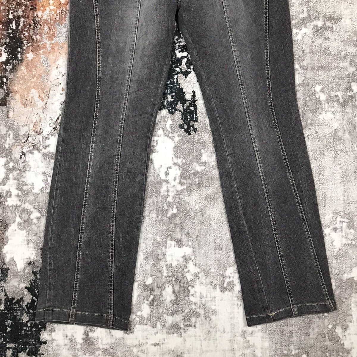 Japanese Brand × Vintage Vintage Japanese Flare Patchwork Style Jeans Size 32" / US 10 / IT 46 - 3 Thumbnail