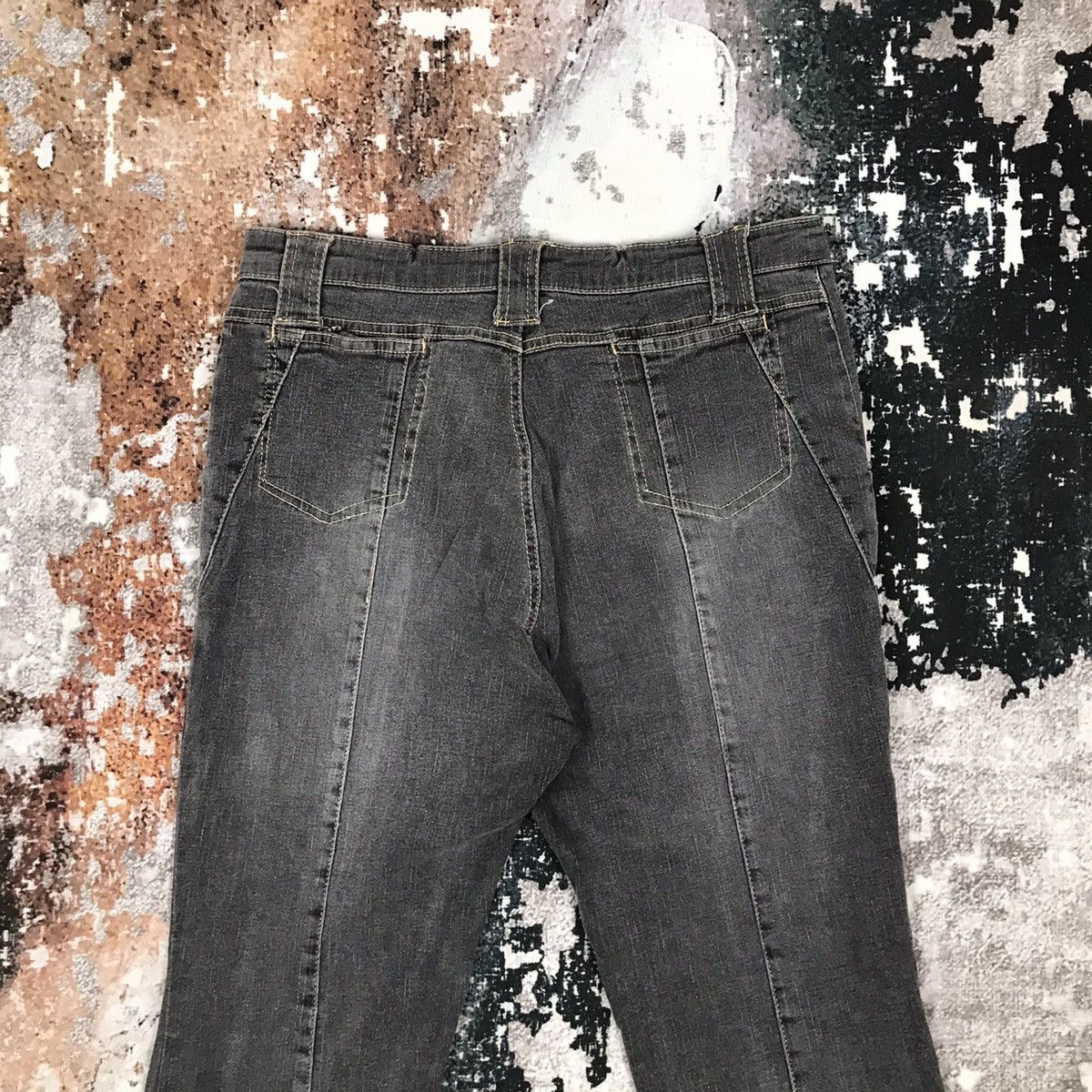 Japanese Brand × Vintage Vintage Japanese Flare Patchwork Style Jeans Size 32" / US 10 / IT 46 - 6 Thumbnail