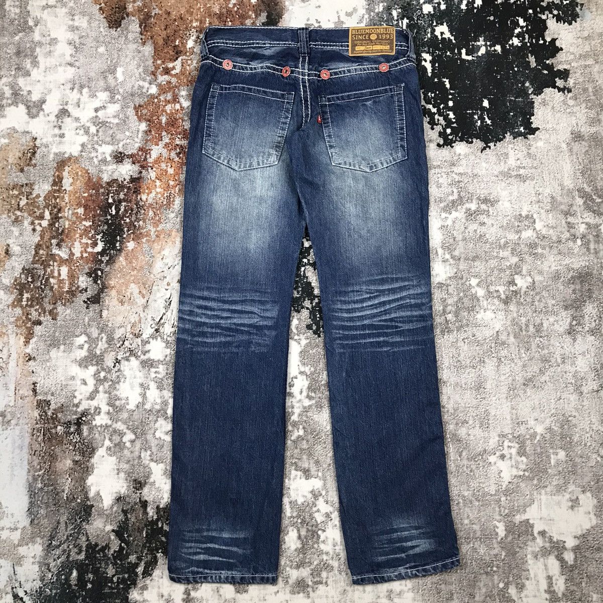 Designer × Japanese Brand × Vintage Japanese Blue Moon Blue Nice Design Jeans Size 30" / US 8 / IT 44 - 6 Thumbnail