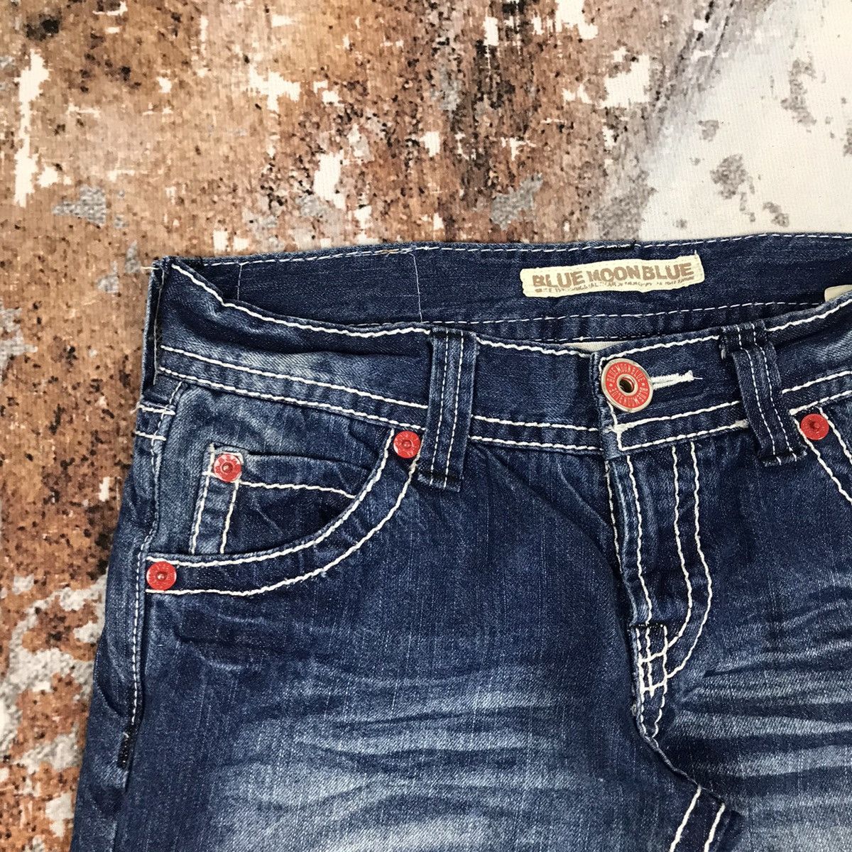 Designer × Japanese Brand × Vintage Japanese Blue Moon Blue Nice Design Jeans Size 30" / US 8 / IT 44 - 4 Thumbnail