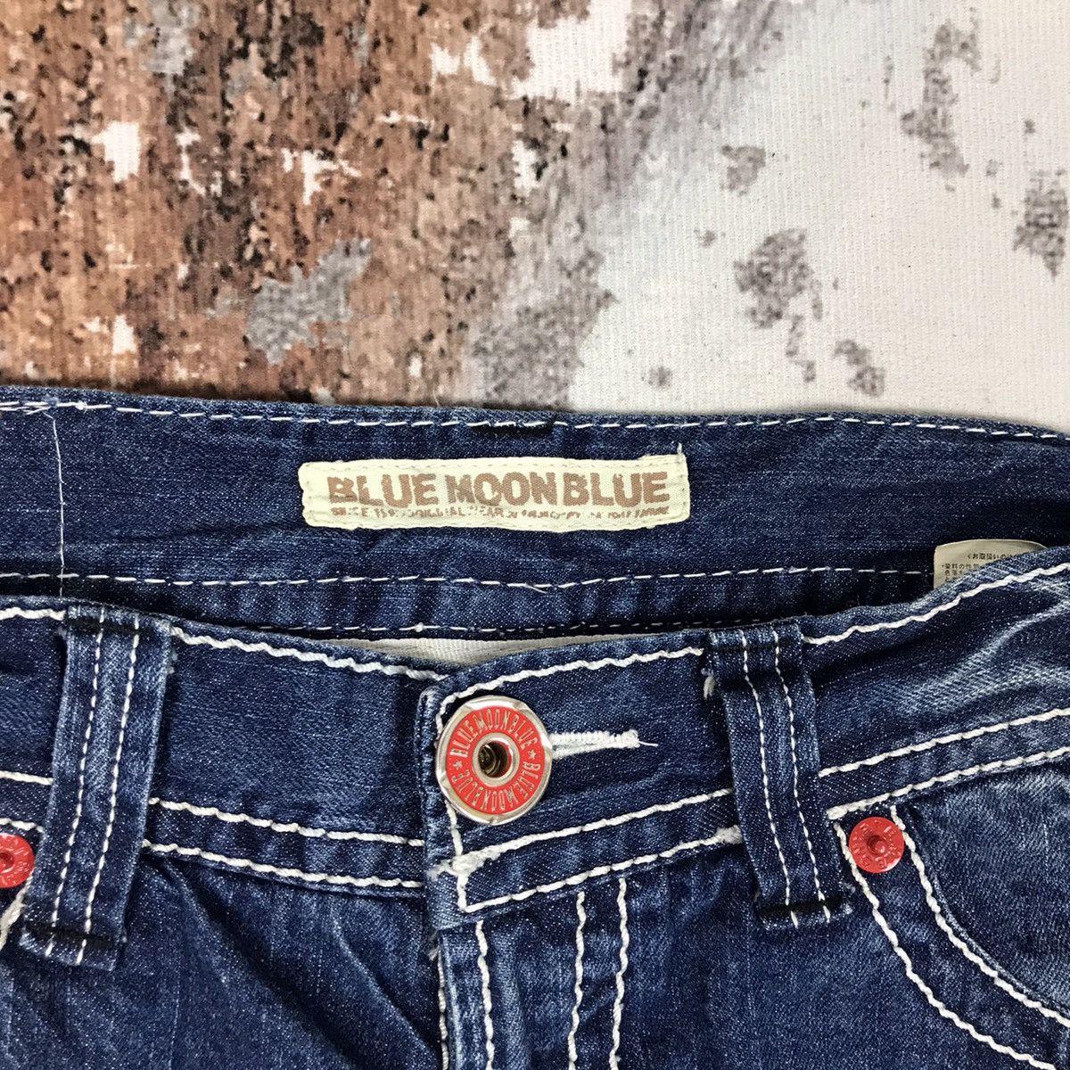 Designer × Japanese Brand × Vintage Japanese Blue Moon Blue Nice Design Jeans Size 30" / US 8 / IT 44 - 5 Thumbnail