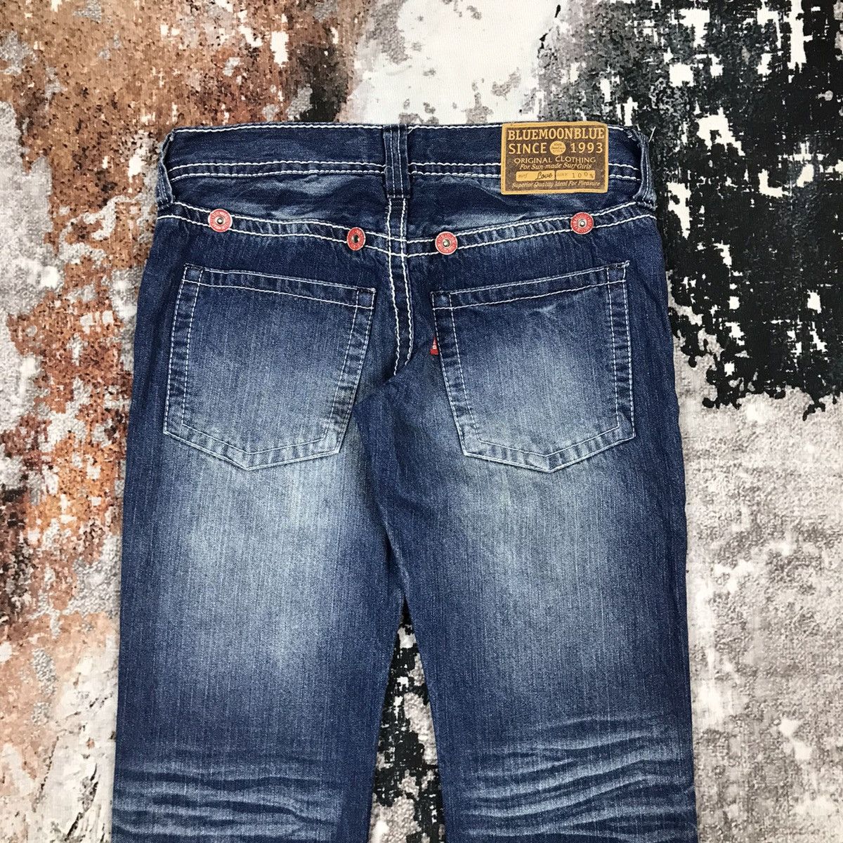 Designer × Japanese Brand × Vintage Japanese Blue Moon Blue Nice Design Jeans Size 30" / US 8 / IT 44 - 7 Thumbnail