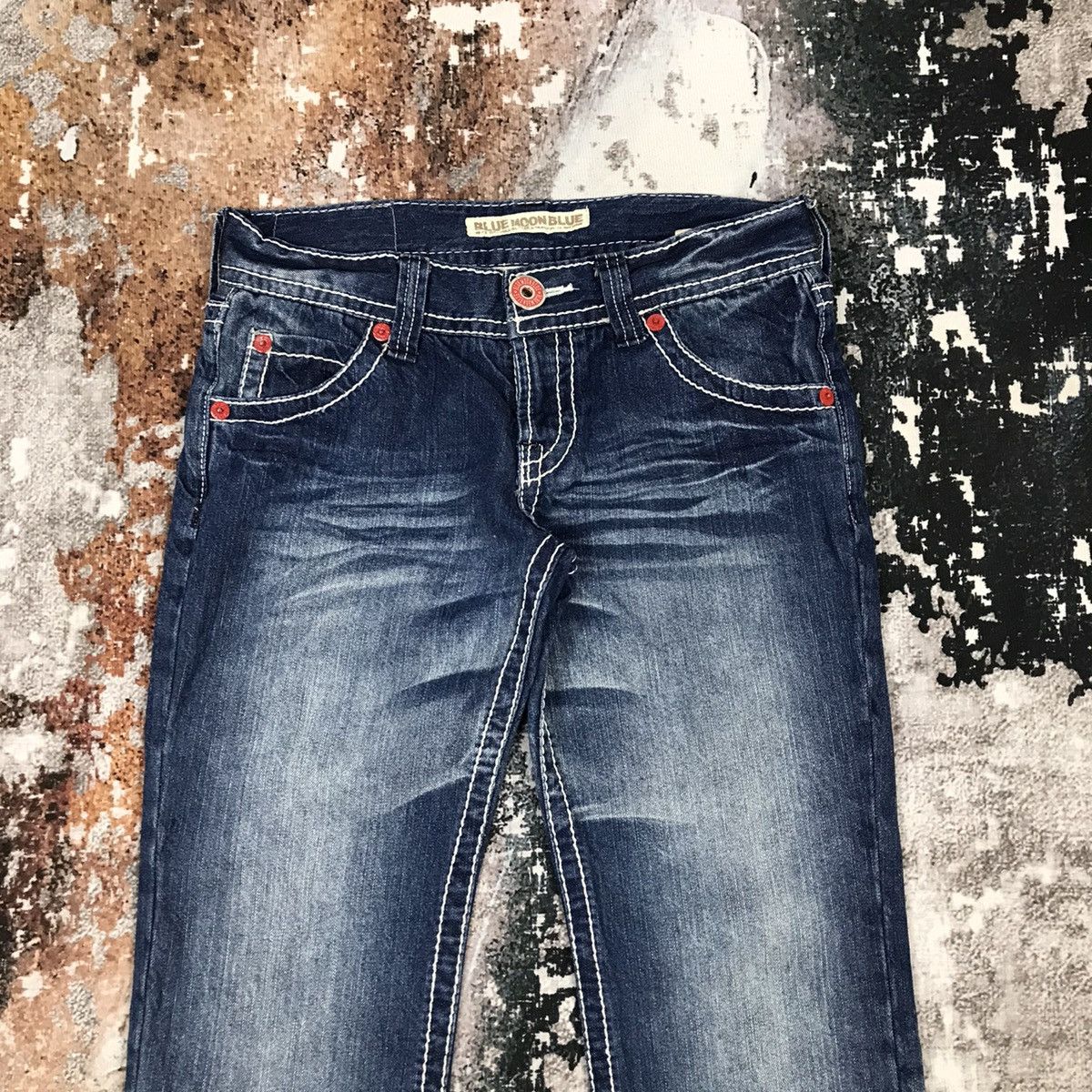 Designer × Japanese Brand × Vintage Japanese Blue Moon Blue Nice Design Jeans Size 30" / US 8 / IT 44 - 2 Thumbnail
