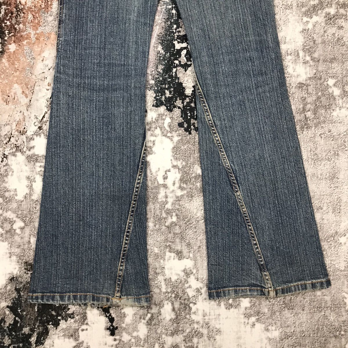 Designer × Japanese Brand × Vintage Vintage Japanese Flare Pure Lady Dirty Design Jeans Size 29" - 9 Thumbnail