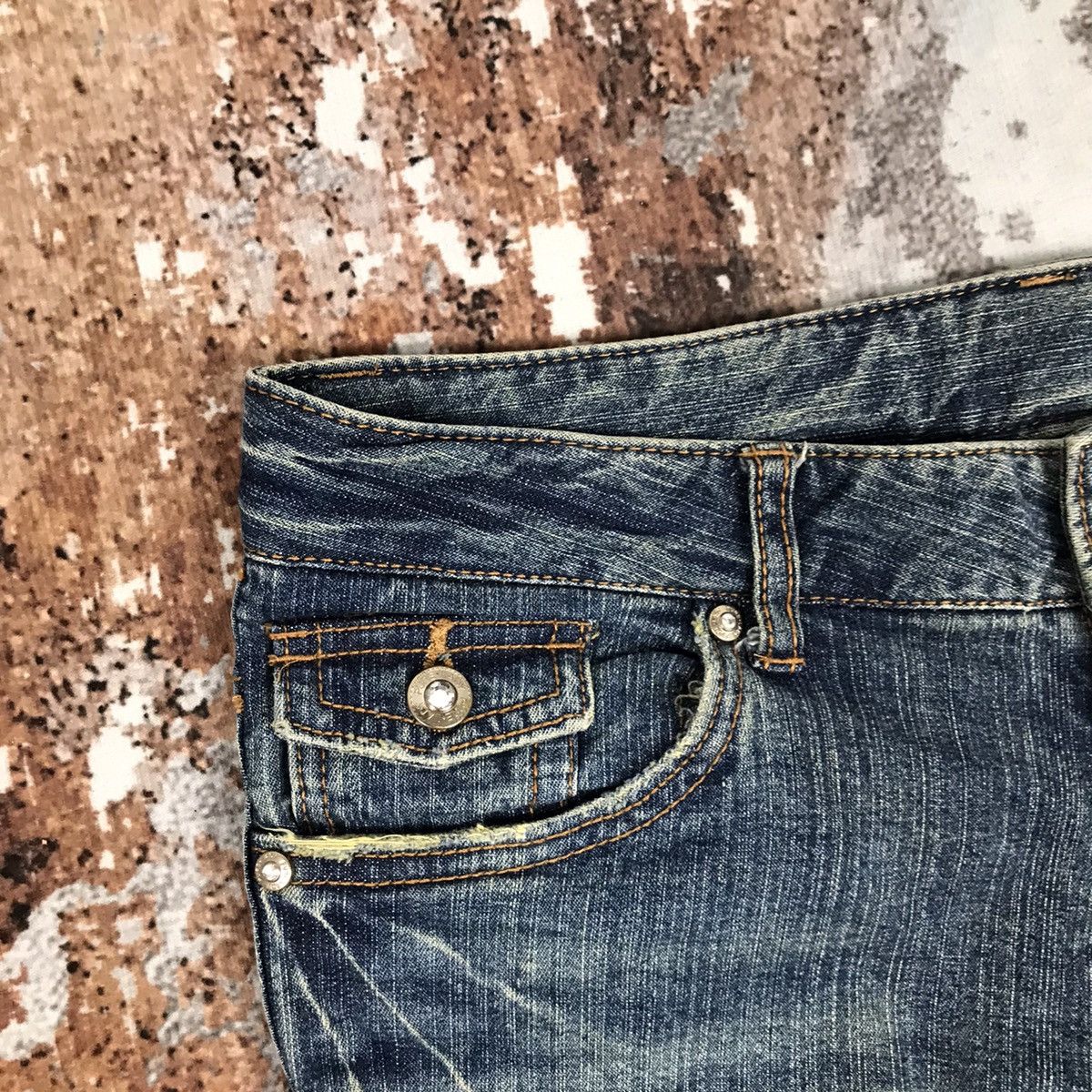 Designer × Japanese Brand × Vintage Vintage Japanese Flare Pure Lady Dirty Design Jeans Size 29" - 5 Thumbnail