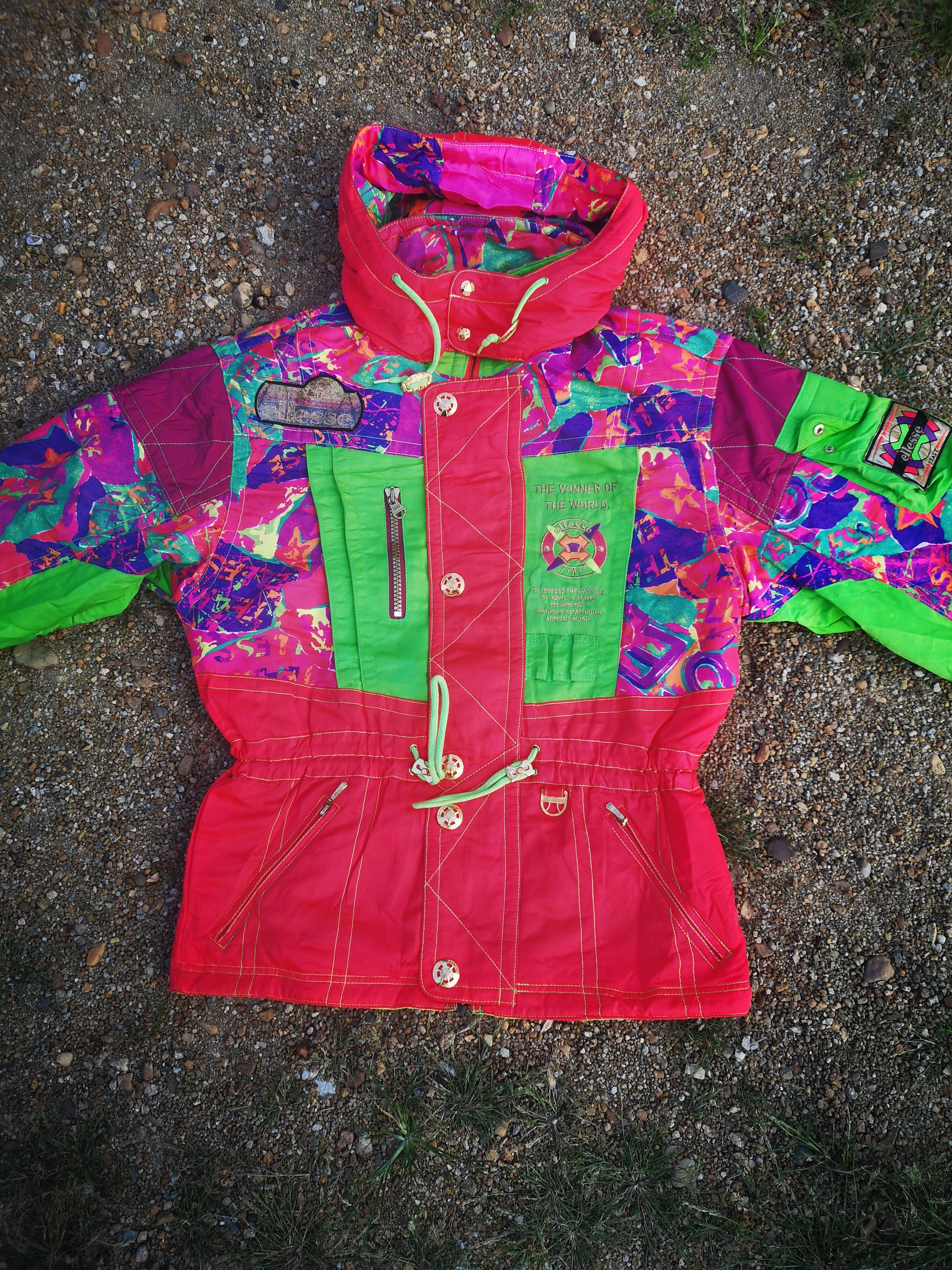 Ellesse × Vintage Ellesse Ski Jacket Multicolour Size US S / EU 44-46 / 1 - 3 Thumbnail