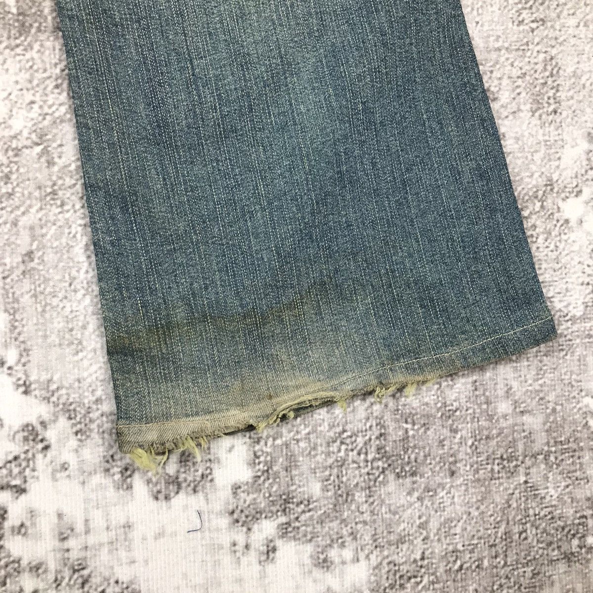 Edwin × Japanese Brand × Vintage Vintage Edwin Flare Dirty Distressed Jeans Size 26" / US 2 / IT 38 - 12 Thumbnail