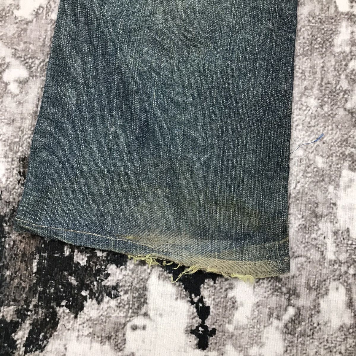 Edwin × Japanese Brand × Vintage Vintage Edwin Flare Dirty Distressed Jeans Size 26" / US 2 / IT 38 - 11 Thumbnail