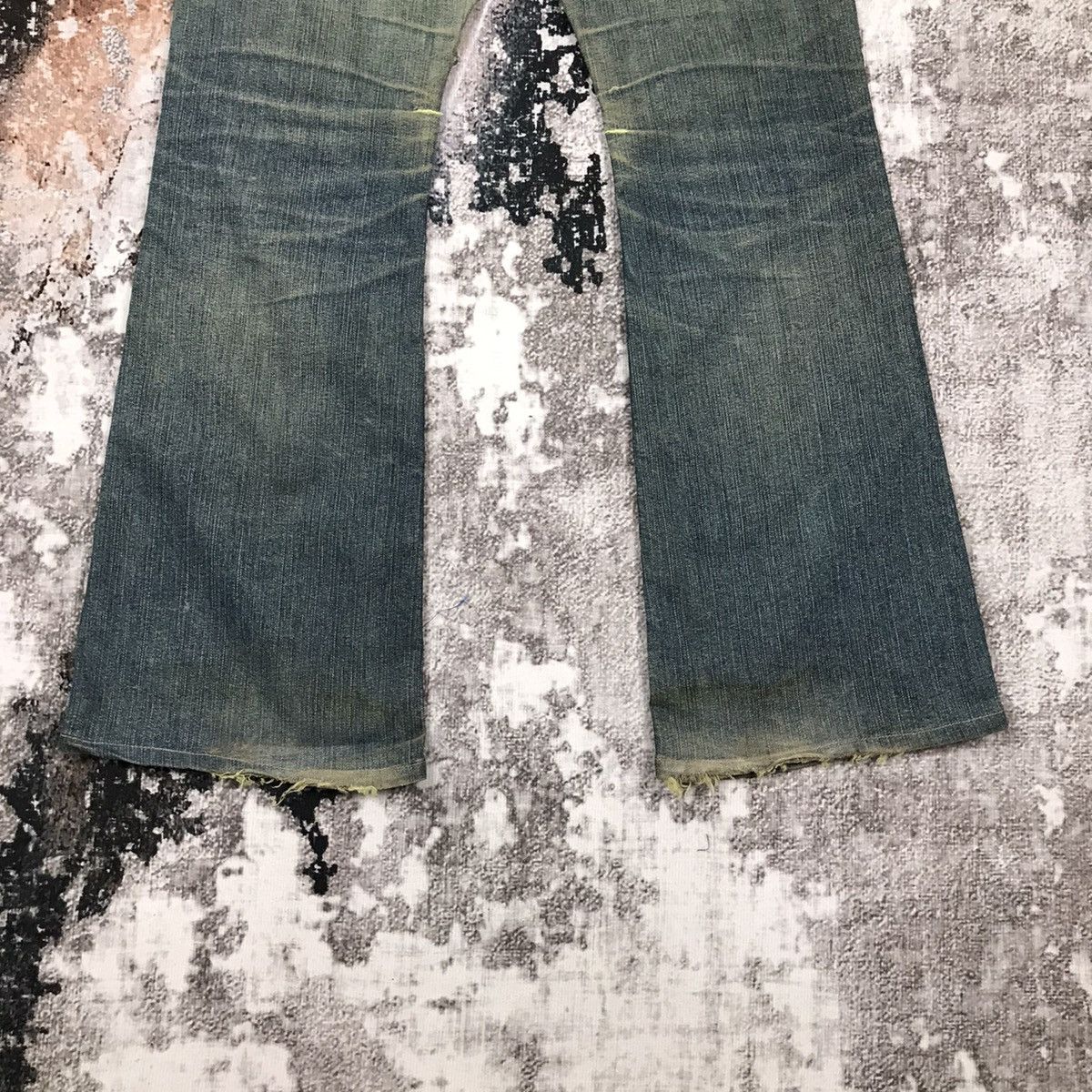 Edwin × Japanese Brand × Vintage Vintage Edwin Flare Dirty Distressed Jeans Size 26" / US 2 / IT 38 - 10 Thumbnail