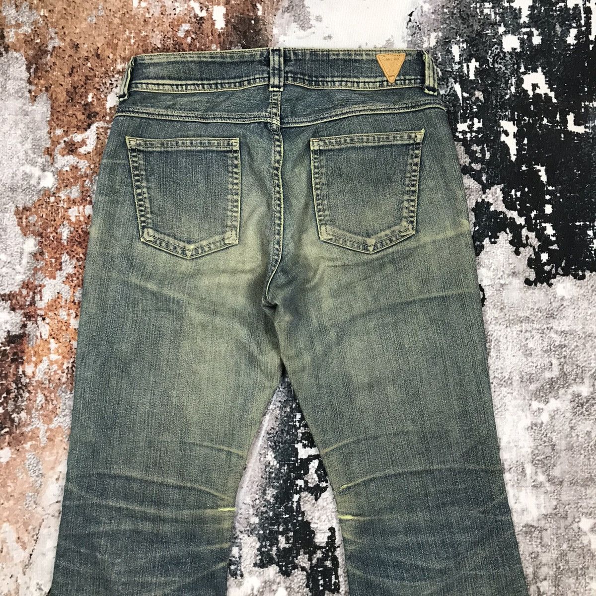 Edwin × Japanese Brand × Vintage Vintage Edwin Flare Dirty Distressed Jeans Size 26" / US 2 / IT 38 - 7 Thumbnail