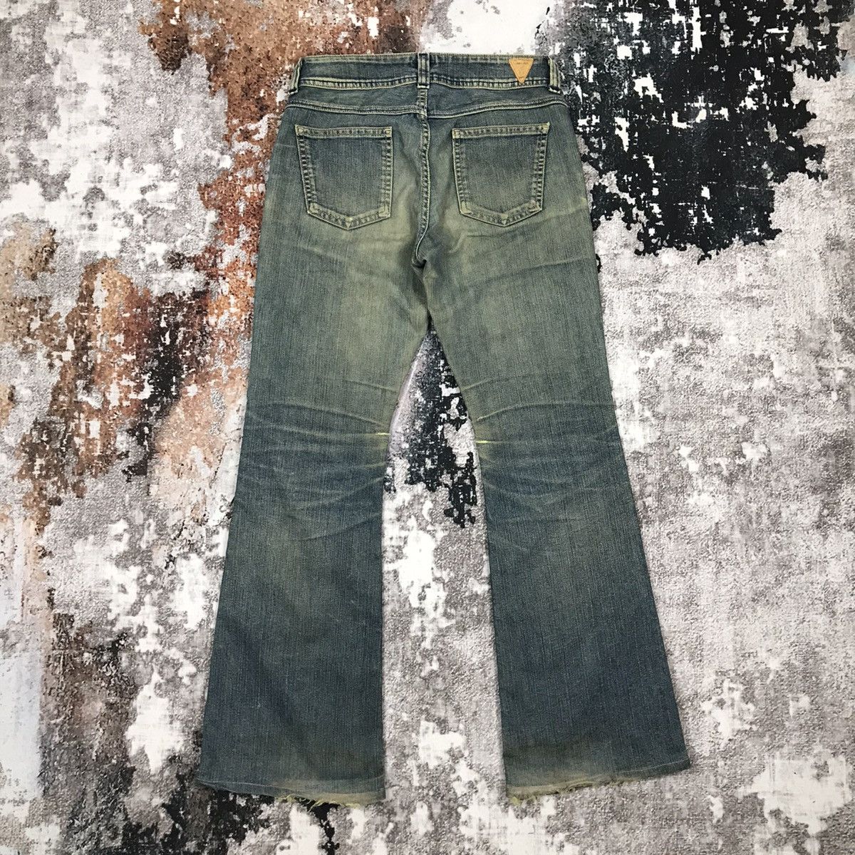 Edwin × Japanese Brand × Vintage Vintage Edwin Flare Dirty Distressed Jeans Size 26" / US 2 / IT 38 - 6 Thumbnail