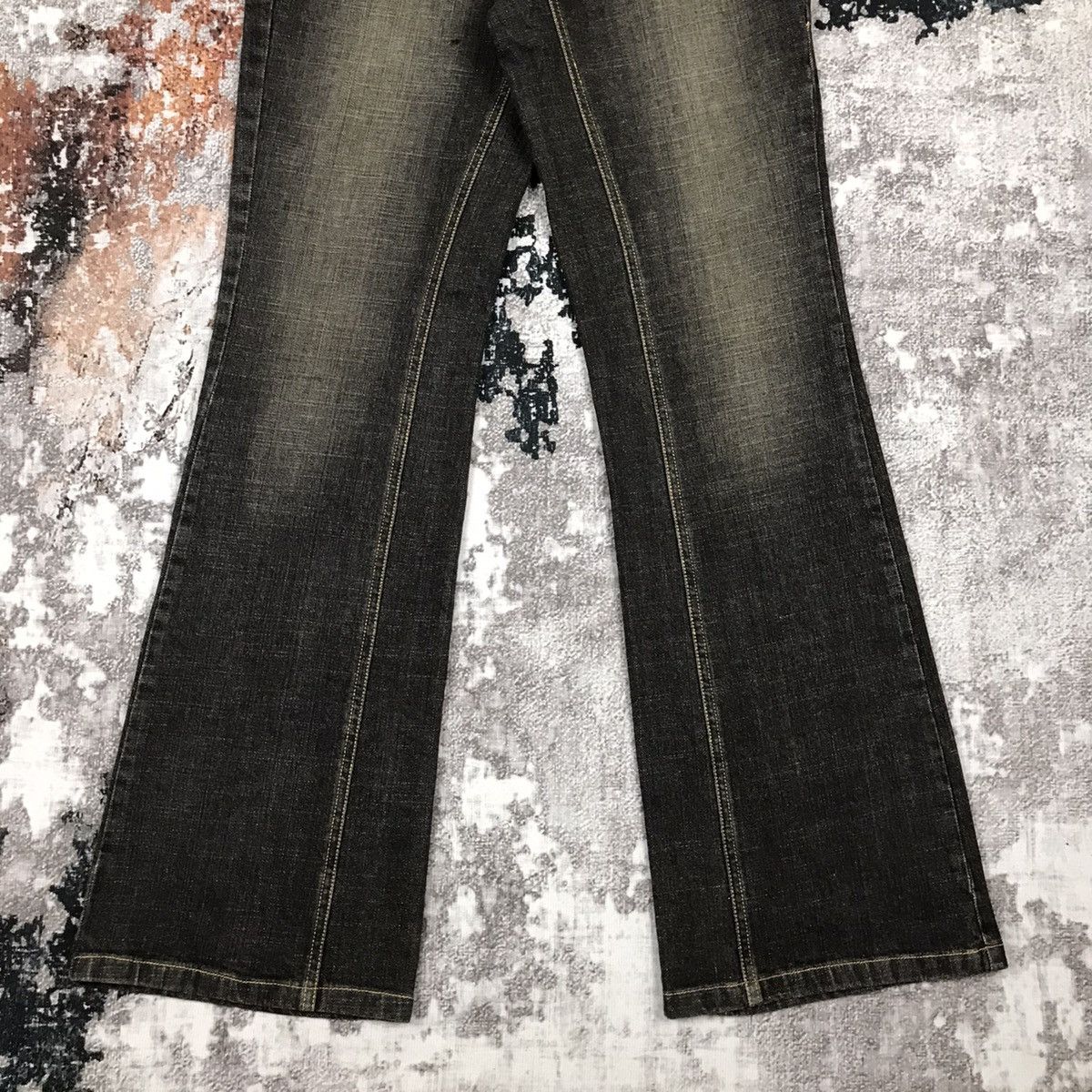 Japanese Brand × Vintage Vintage Japanese Flare Nice Design Jeans Size 31" - 4 Thumbnail