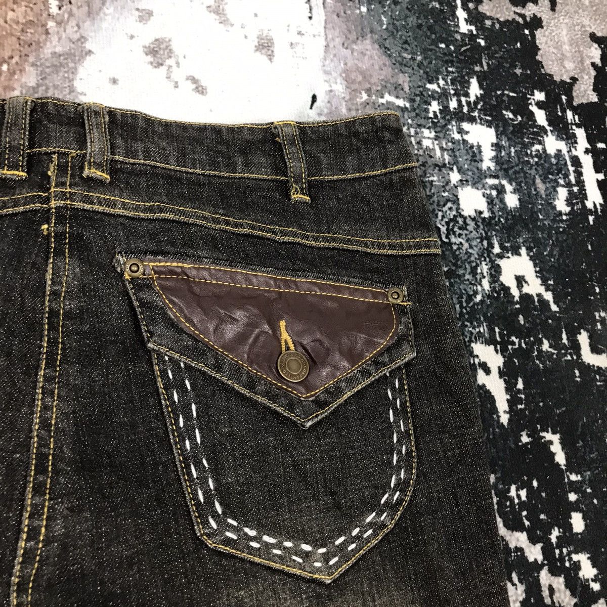 Japanese Brand × Vintage Vintage Japanese Flare Nice Design Jeans Size 31" - 8 Thumbnail